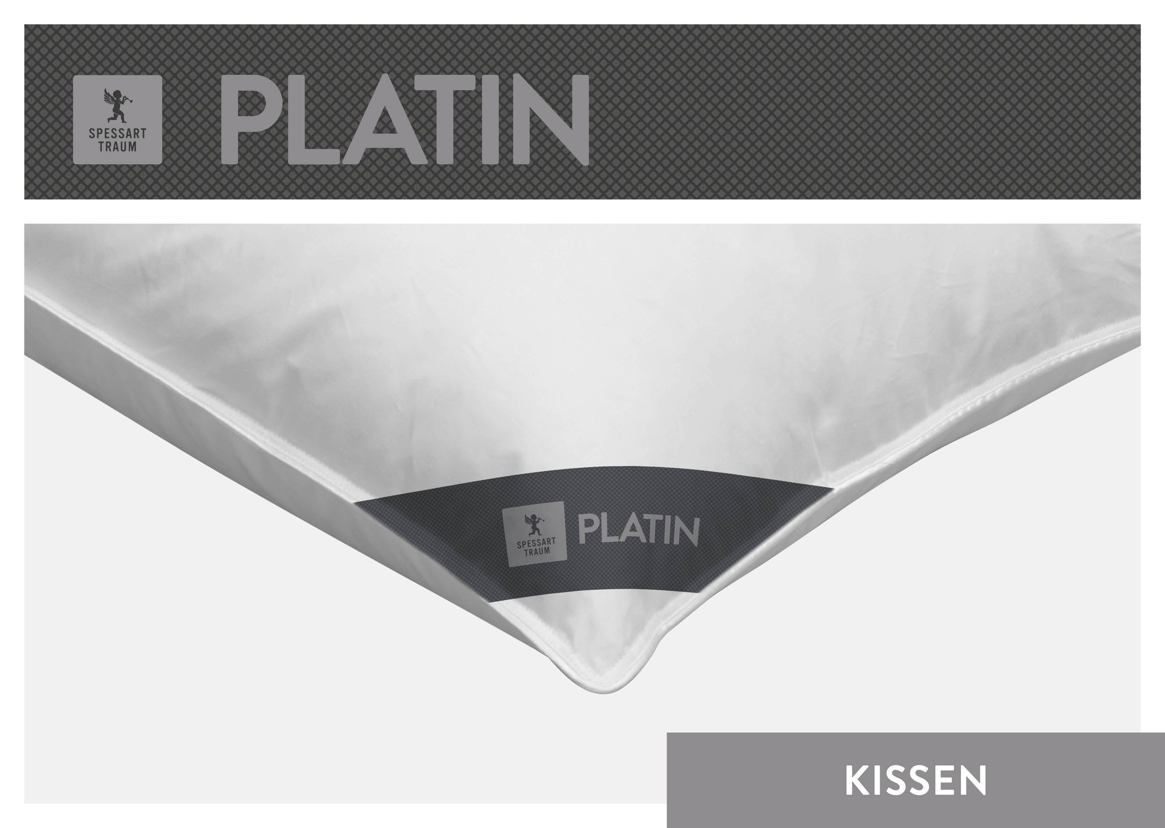 SPESSARTTRAUM 3-Kammer-Kopfkissen »Platin« Füllung: Aussen:100% Gänsedaunen, Innen: 100% Gänsefedern 1 Stk. tlg. hergestellt in Deutschland, allergikerfreundlich