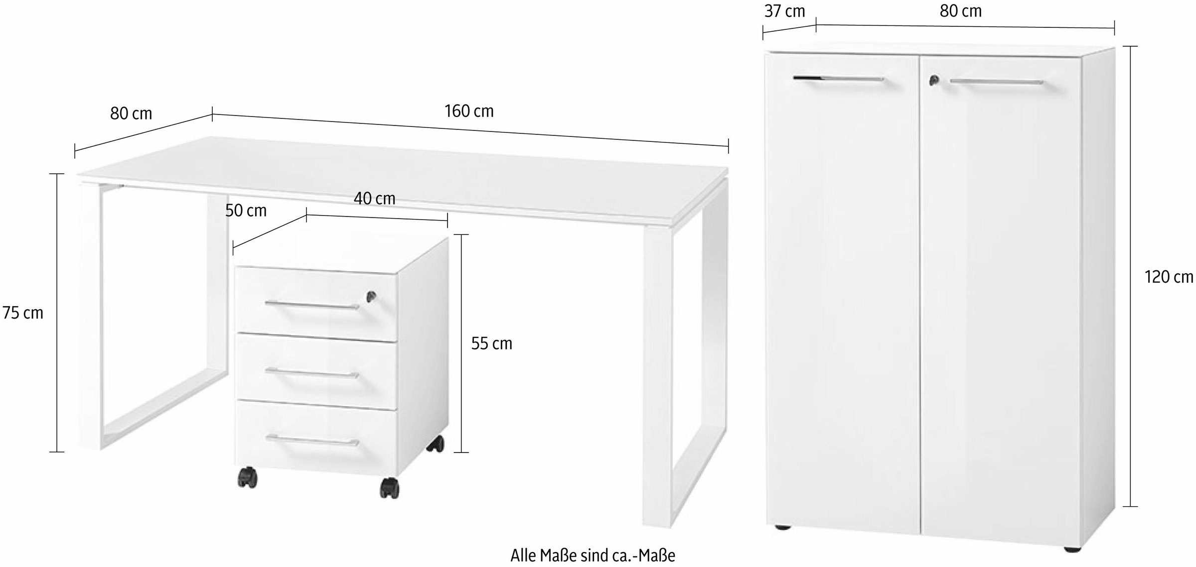 GERMANIA Büromöbel-Set »GW-Monteria« Set, 3 Stk. tlg.