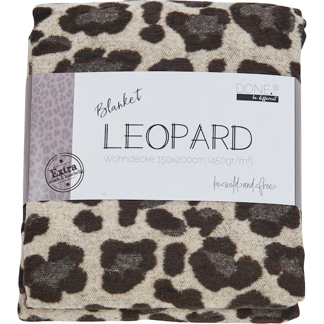 ♕ done.® Wohndecke »Leopard«, Wohndecke mit einfassender Ziernaht im  Leo-Look, Kuscheldecke versandkostenfrei auf