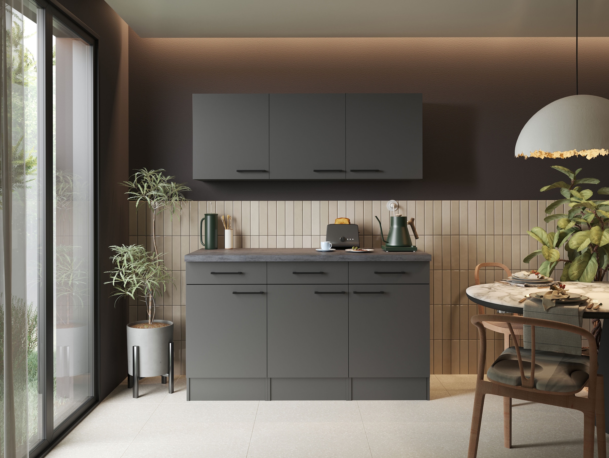 RESPEKTA Buffet »Oliver« démonté, avec fonction Soft Close, incl. armoires hautes, largeur 150 cm