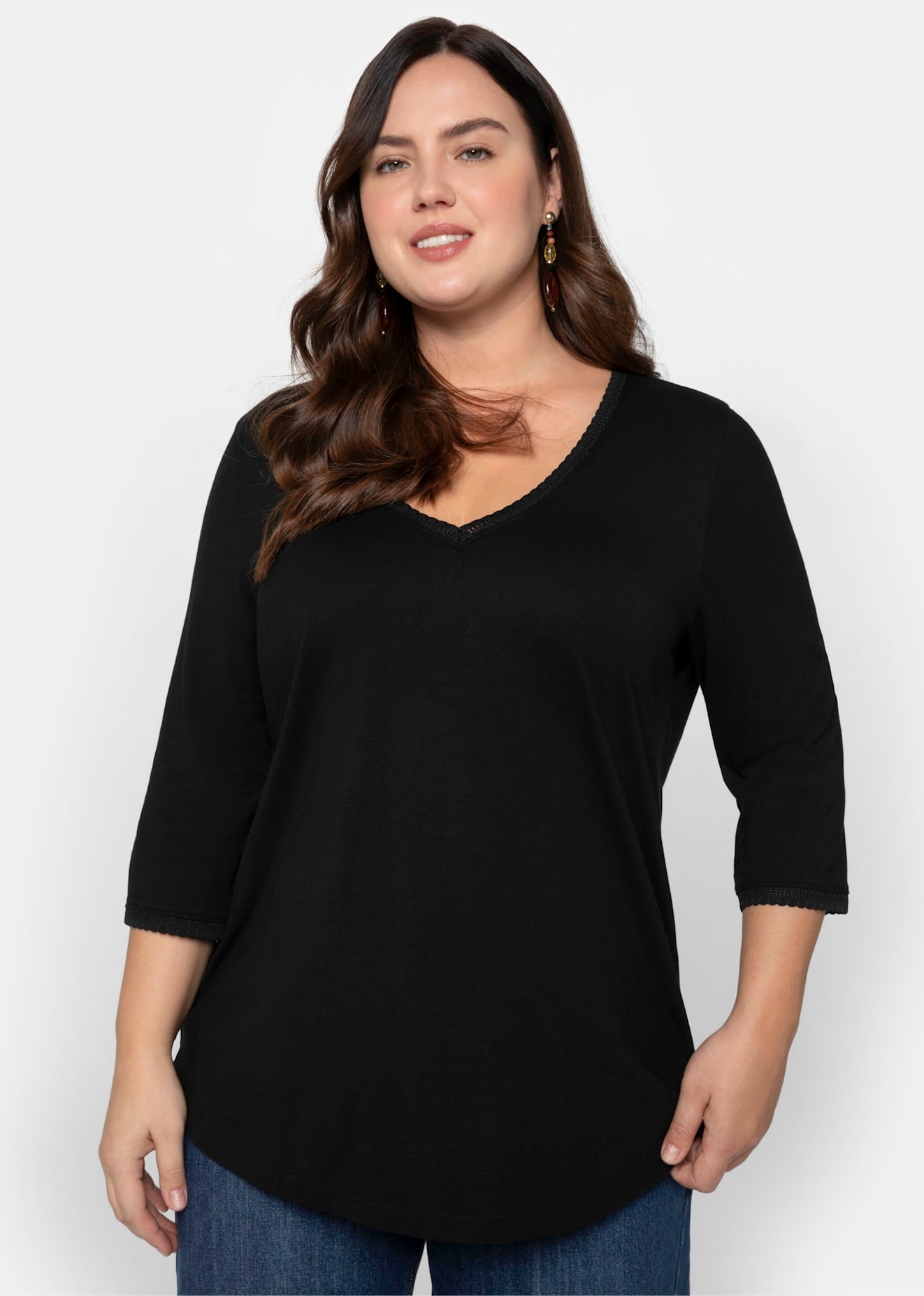 Sheego 3/4-Arm-Shirt "3/4-Arm-Shirt" 1 Stk.