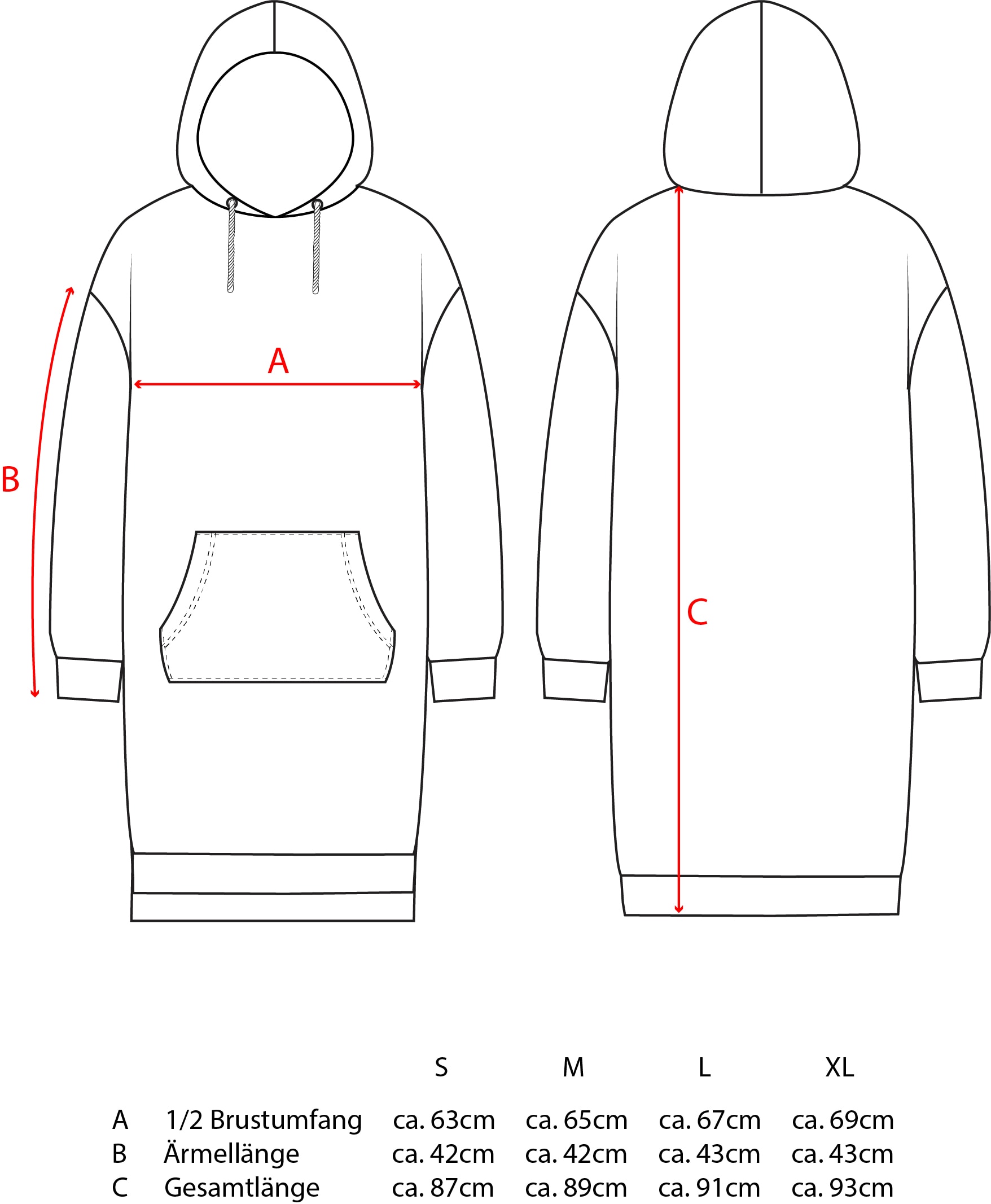 Zwillingsherz Robe en sweat »"Wild Vibes"« mit praktischen Fronttaschen und Leo-Kordel