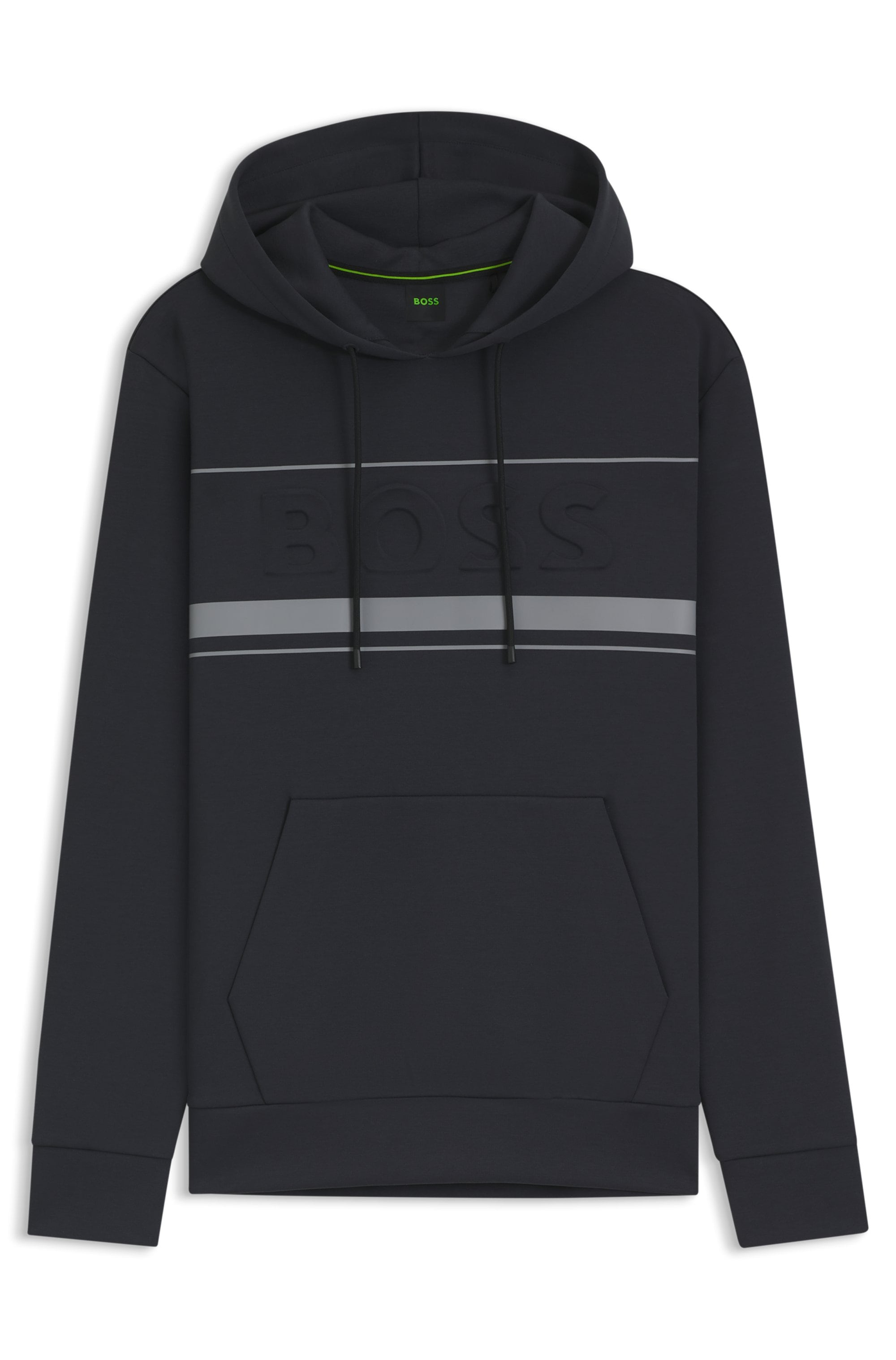 BOSS GREEN Kapuzensweatshirt »Soody Zone«, mit geprägtem Logo und sportiven Streifen