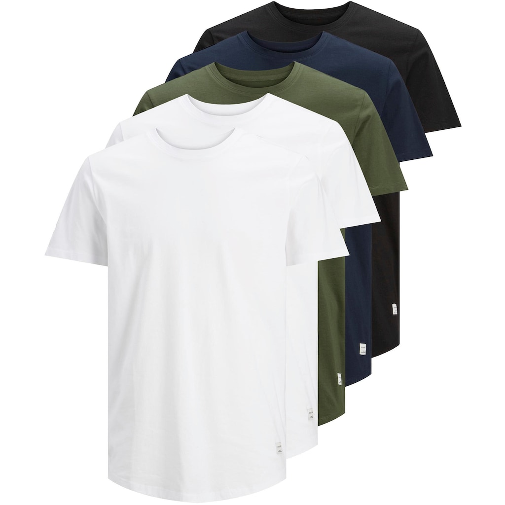 Jack & Jones T-Shirt »NOA TEE CREW NECK 5PK«, (Packung, 5 tlg., 5er-Pack)