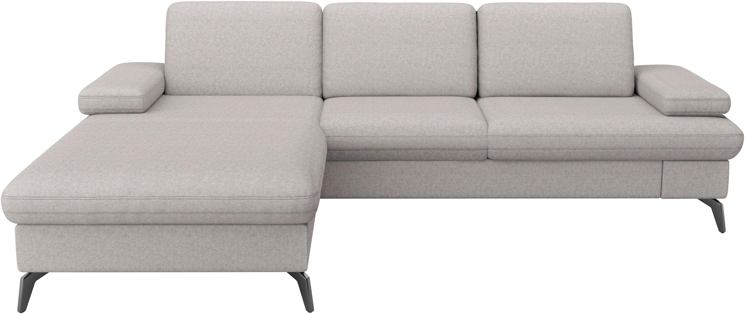 sit&more Ecksofa »Morris Jubi L-Form«, inkl. Armteilfunktion und 1 Zierkissen, wahlweise mit Bettfunktion