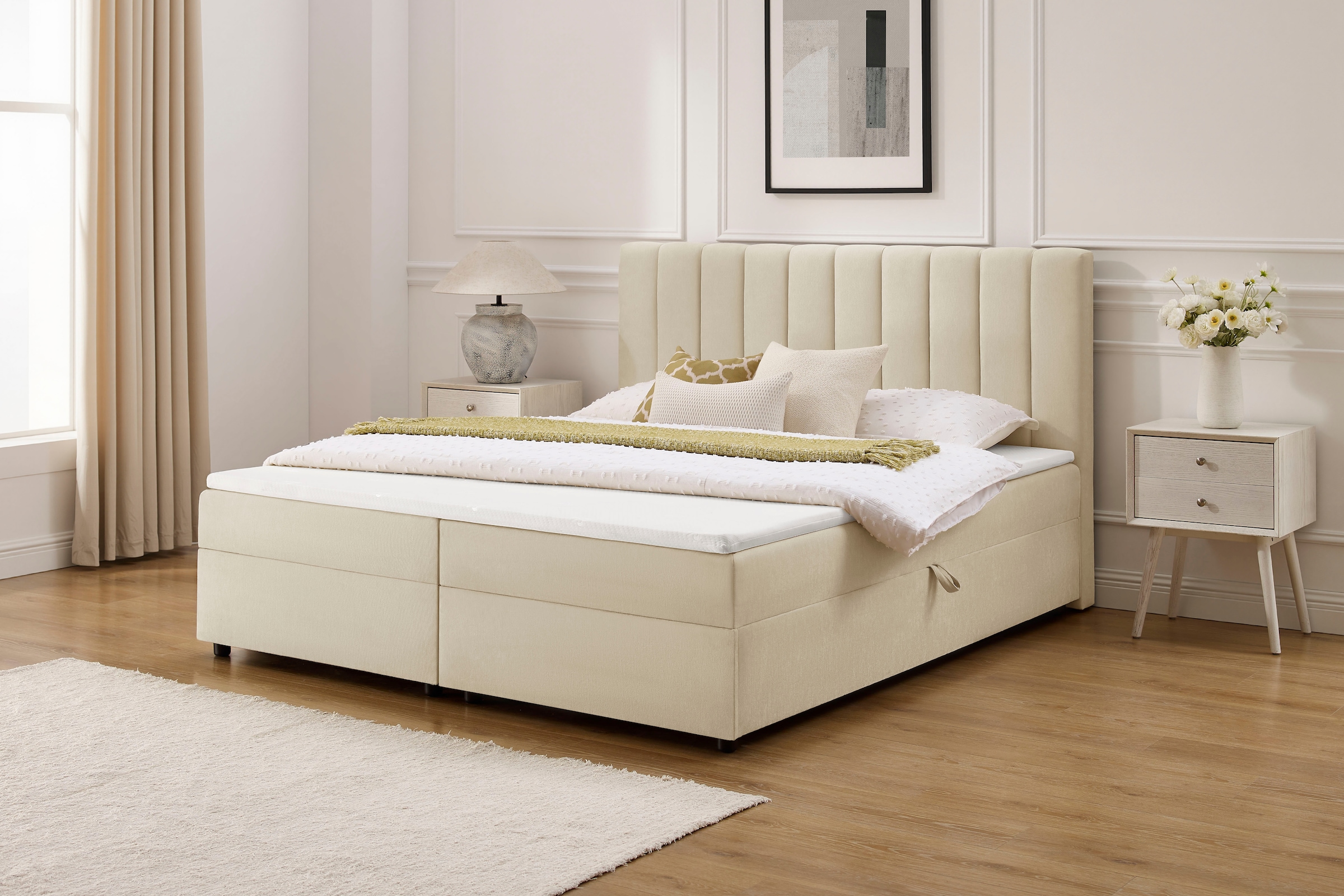 GOODproduct Boxbett »Haileyy inkl. Bettkasten und Topper, Liegefläche 180x200cm« erhältlich in der Grösse 180x200 cm, inkl. Aufbauvideo