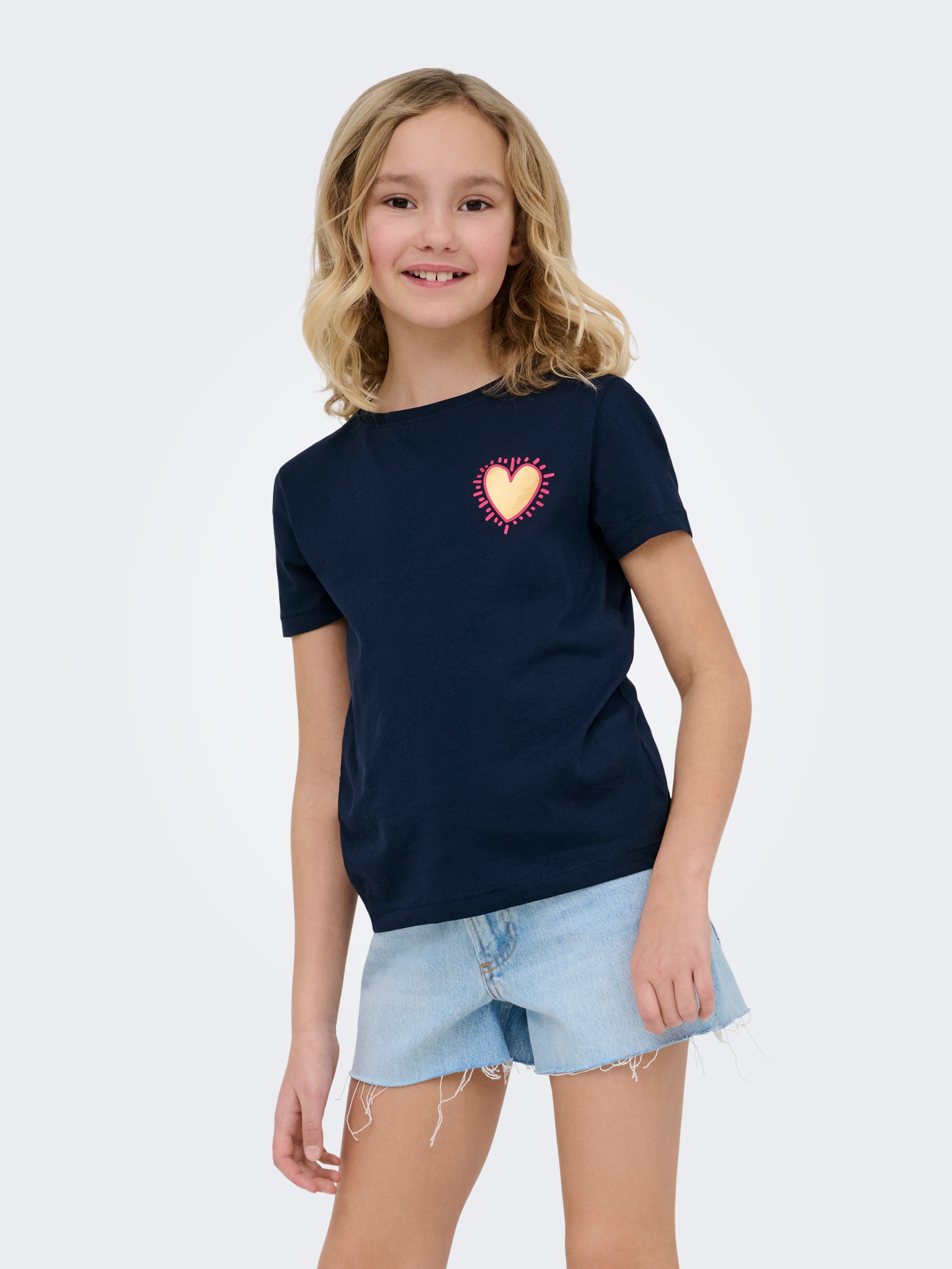 KIDS ONLY T-shirt »KOGLANY-NINA LIFE LOVE S/S TOP FR JRS« avec différents motifs - selon la couleur du body