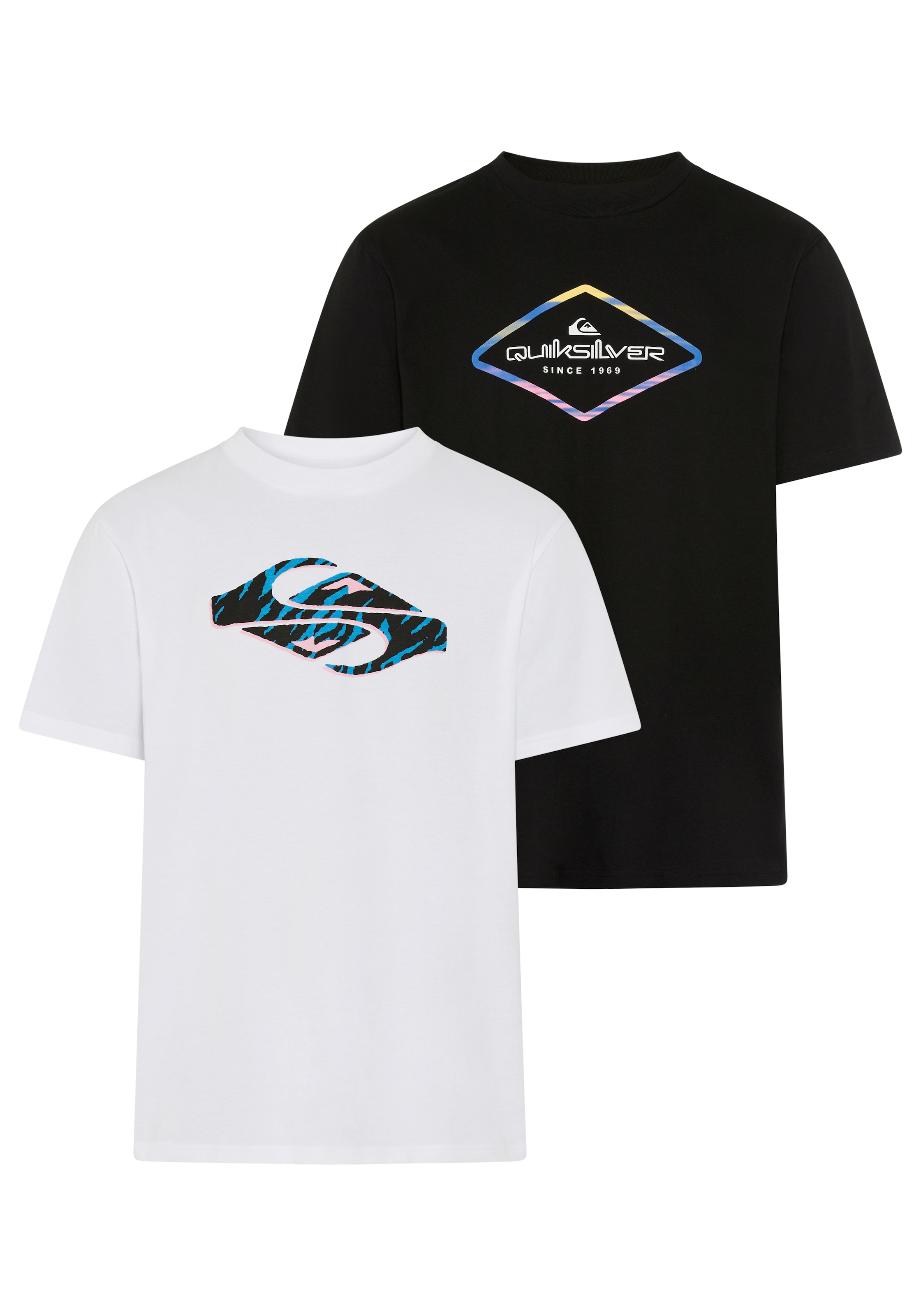 Image of Quiksilver T-Shirt "SURF SAFARI INSIDE QUAD PACK" 2 tlg. für Erwachsene, Kurzarm, für Freizeit und aktive Unternehmungen