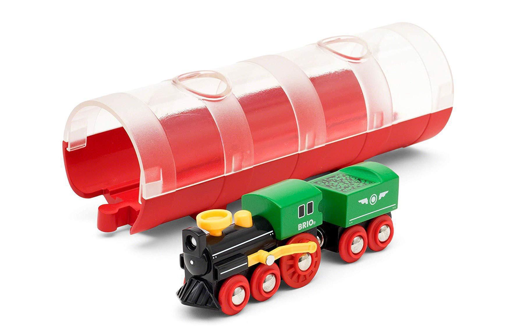 Image of BRIO Spielzeug-Eisenbahn "Dampflok und Tunnel"