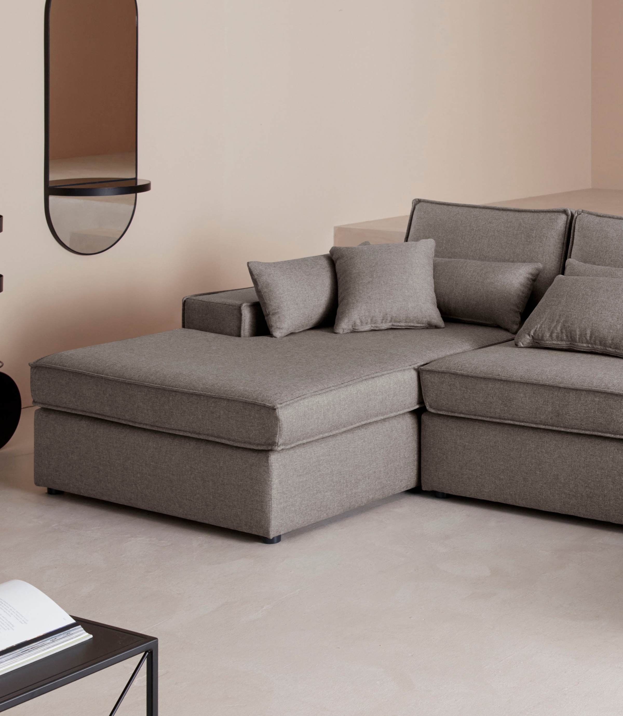 GOODproduct Ottomane »Florid« einzeln stellbar oder als Teil eines Modulsofas,  auch in Cord