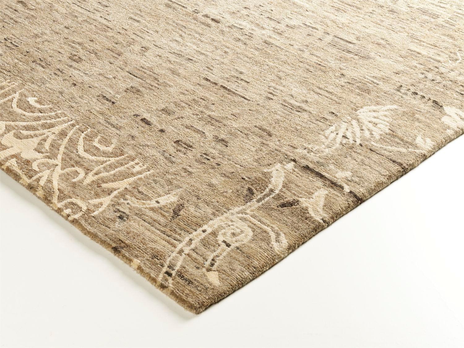 OCI DIE TEPPICHMARKE Teppich »SilkNatini Border« rechteckig 20 mm Höhe handgeknüpft, Wohnzimmer