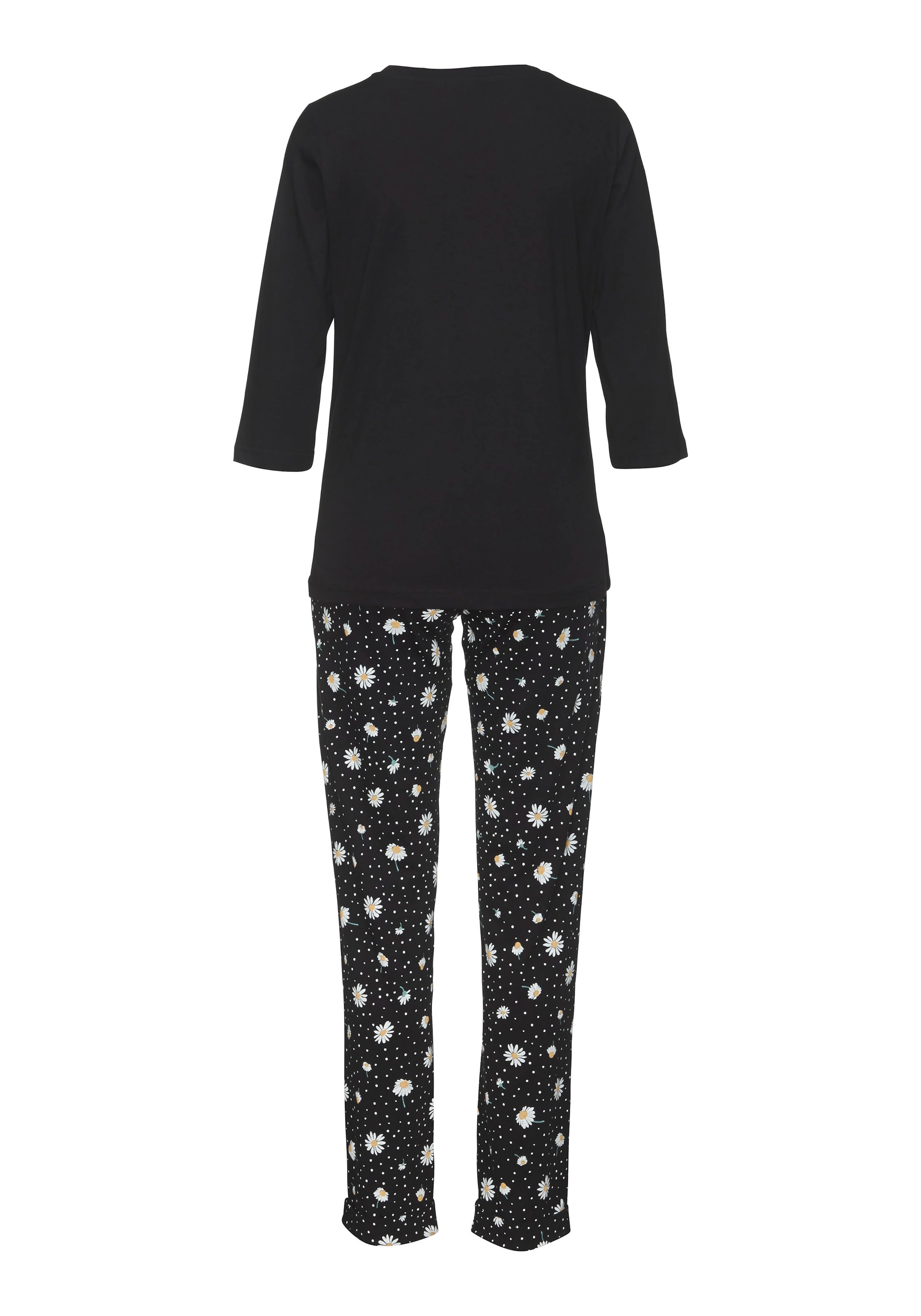 Vivance Dreams Pyjama, (2 tlg., 1 Stück), mit Gänseblümchen-Druck