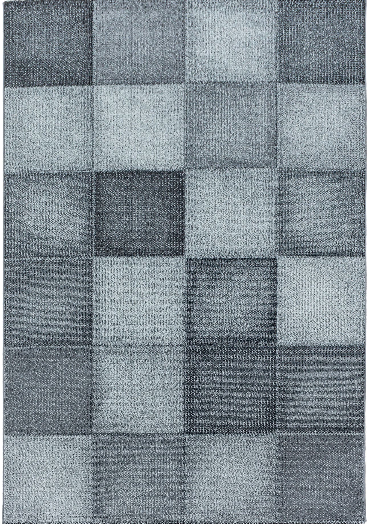 Ayyildiz Teppiche Teppich »OTTAWA 4202«, rechteckig, 8 mm Höhe, Kurzflor, Karo Muster, Patchwork, Wohnzimmer
