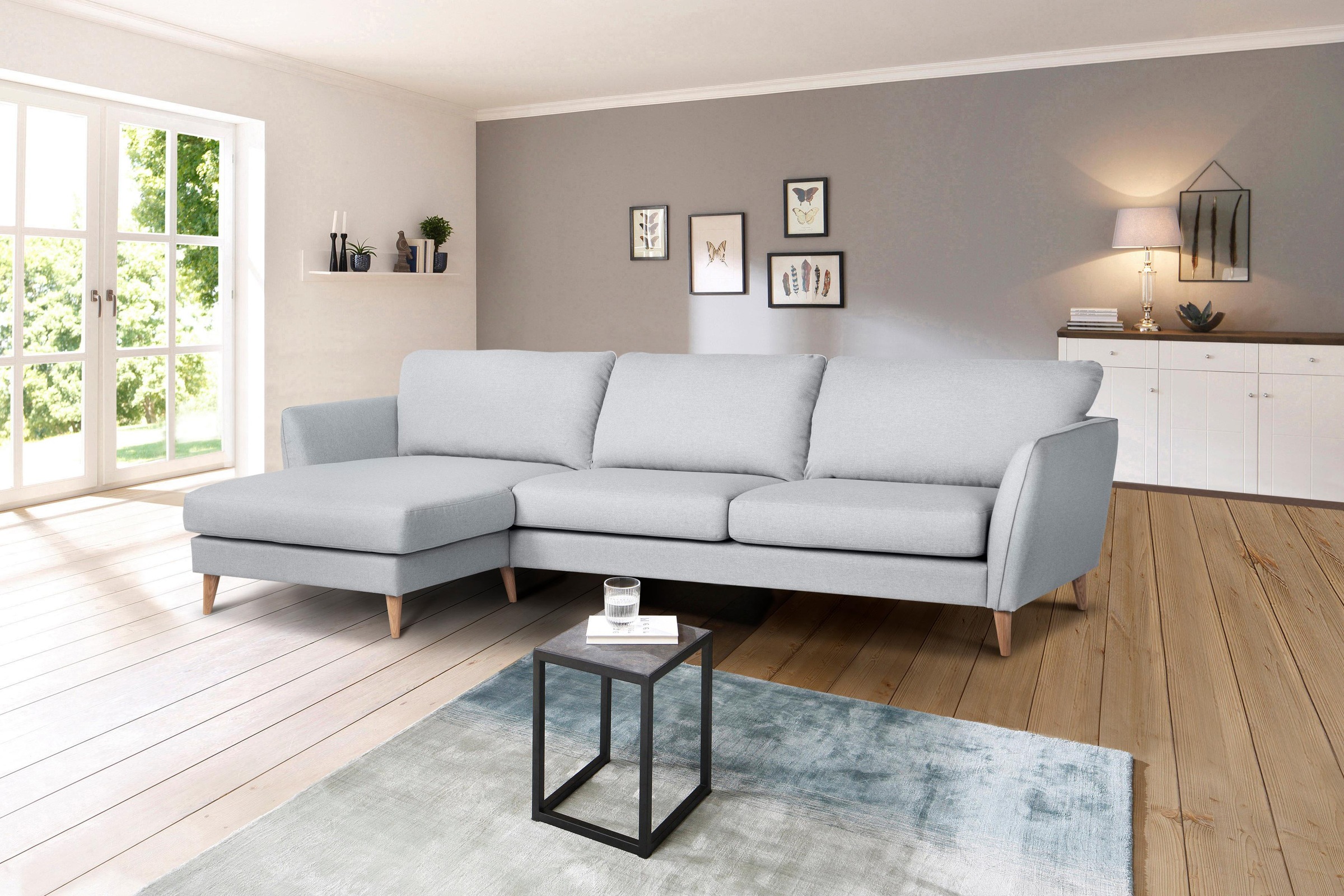 Image of DELAVITA Ecksofa »Meersburg«, mit Holzfüssen bei Ackermann Versand Schweiz