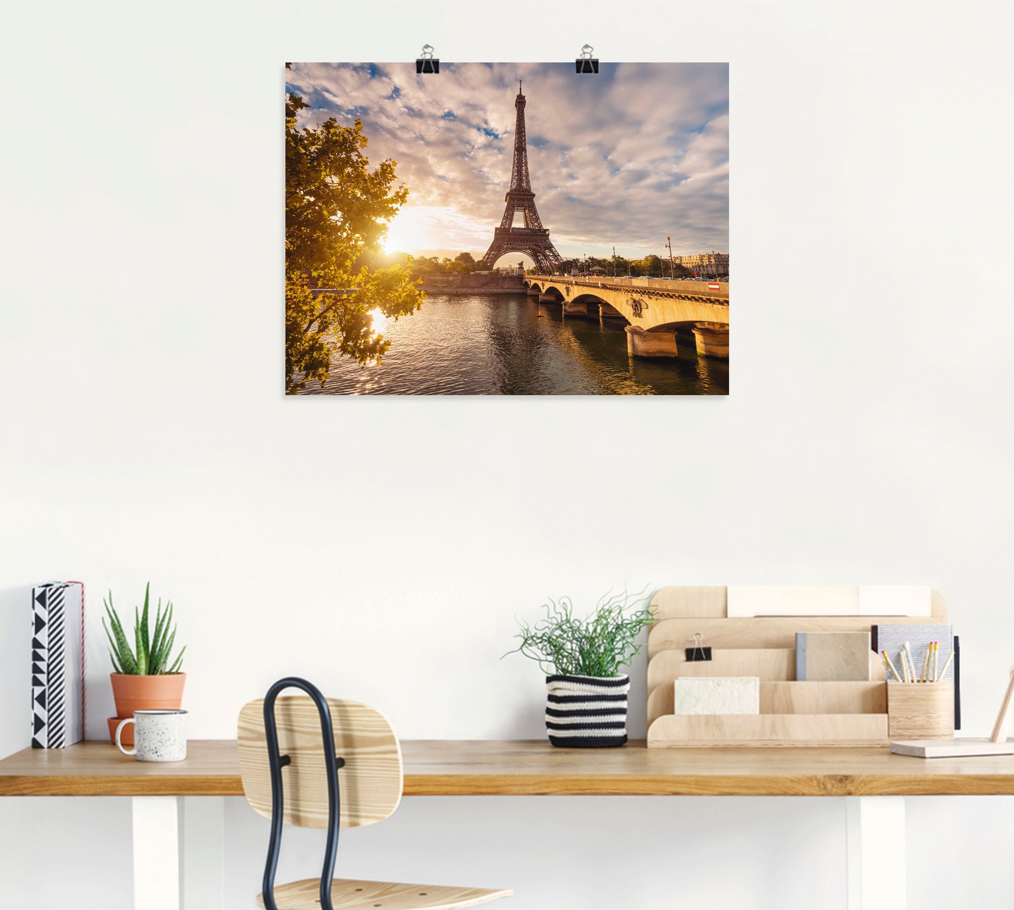 Artland Fresque murale »Paris Eiffelturm II« 1 cuis tlg. als Leinwandbild, Poster in verschied. Grössen