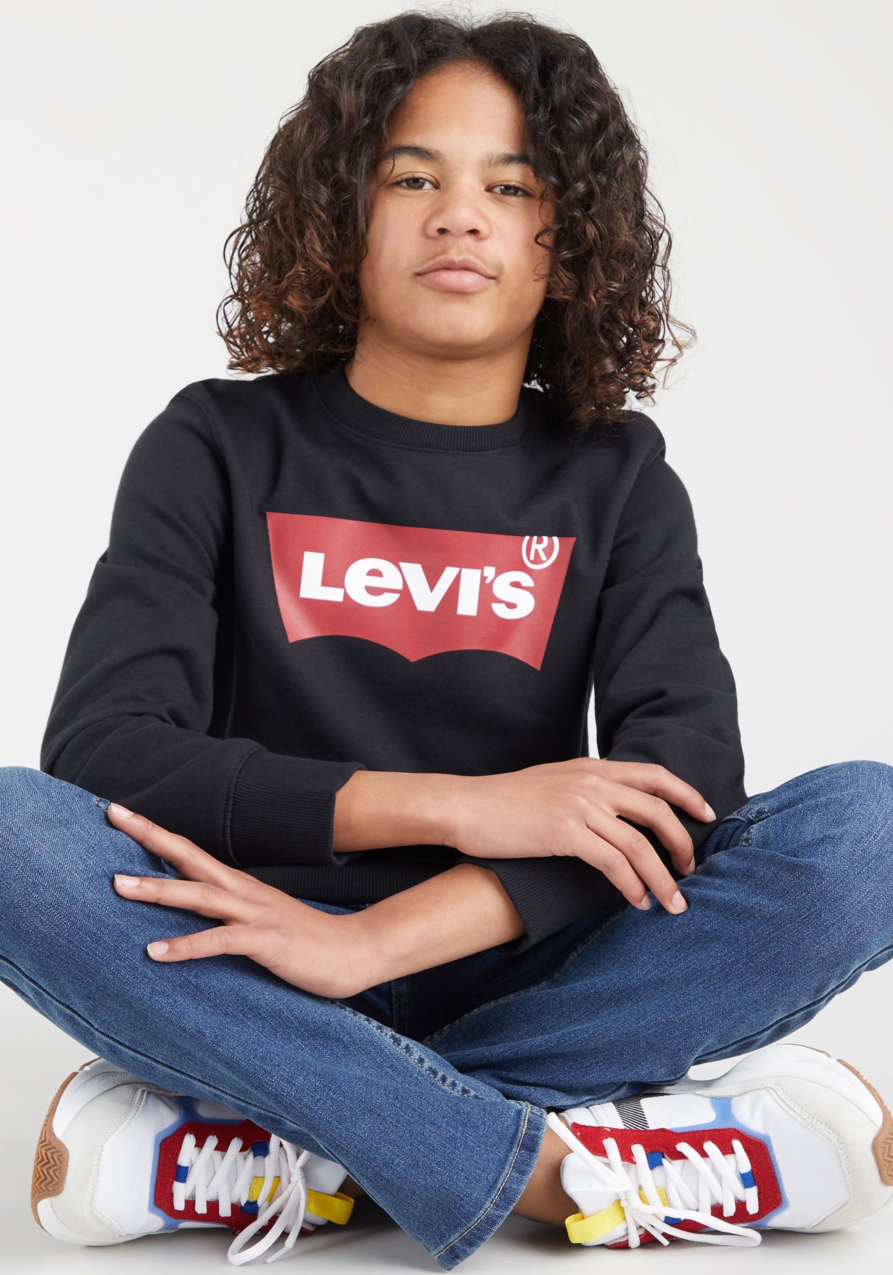 Levi's® Kids Sweatshirt »LVB LVB FRENCH TERRY BATWING«, mit grossem Logo
