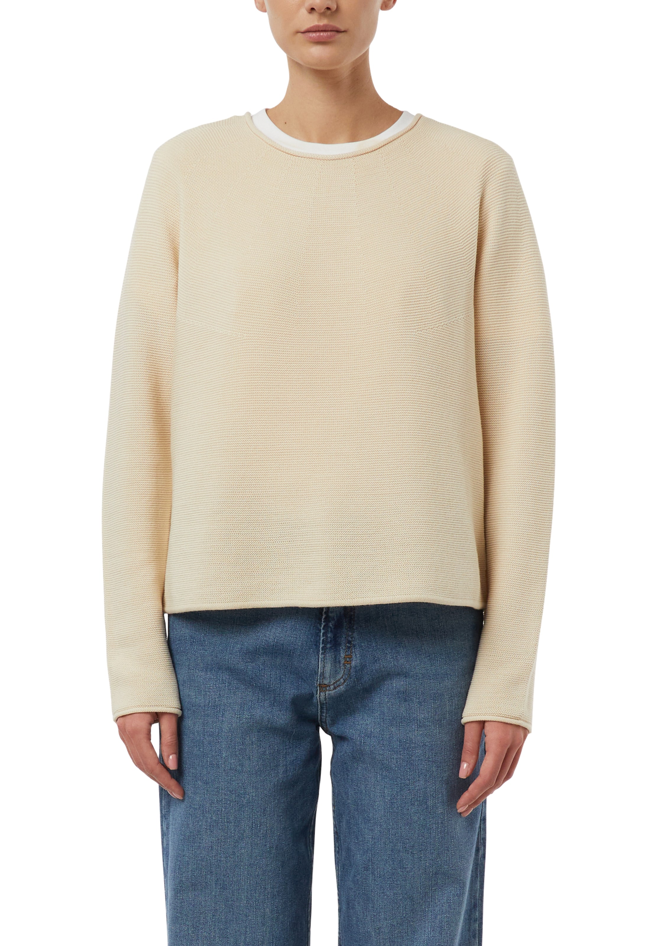 Comma Pull en tricot avec bords roulés
