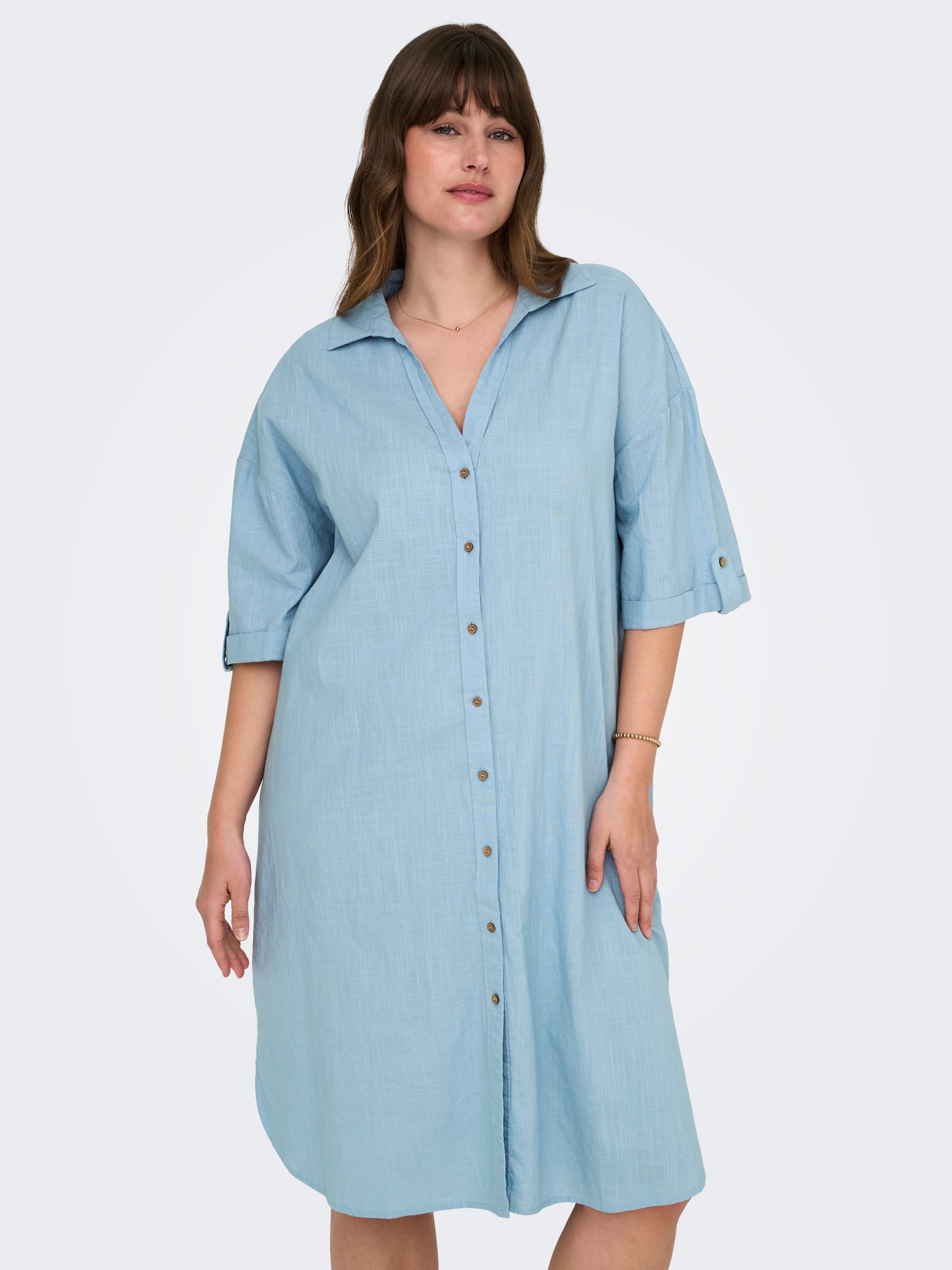ONLY CARMAKOMA Blusenkleid »CARCOCO SS BLK SHIRT DRESS WVN«, Sommerkleid