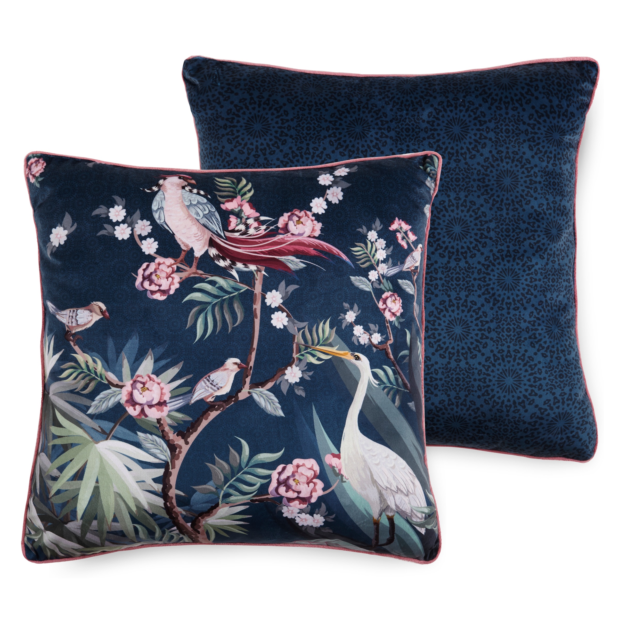 Image of Descanso Dekokissen »Sarenza«, (1 St., 1 48x48 cm Dekokissen-Mit Biese), mit Blumenprint und Vögeln bei Ackermann Versand Schweiz