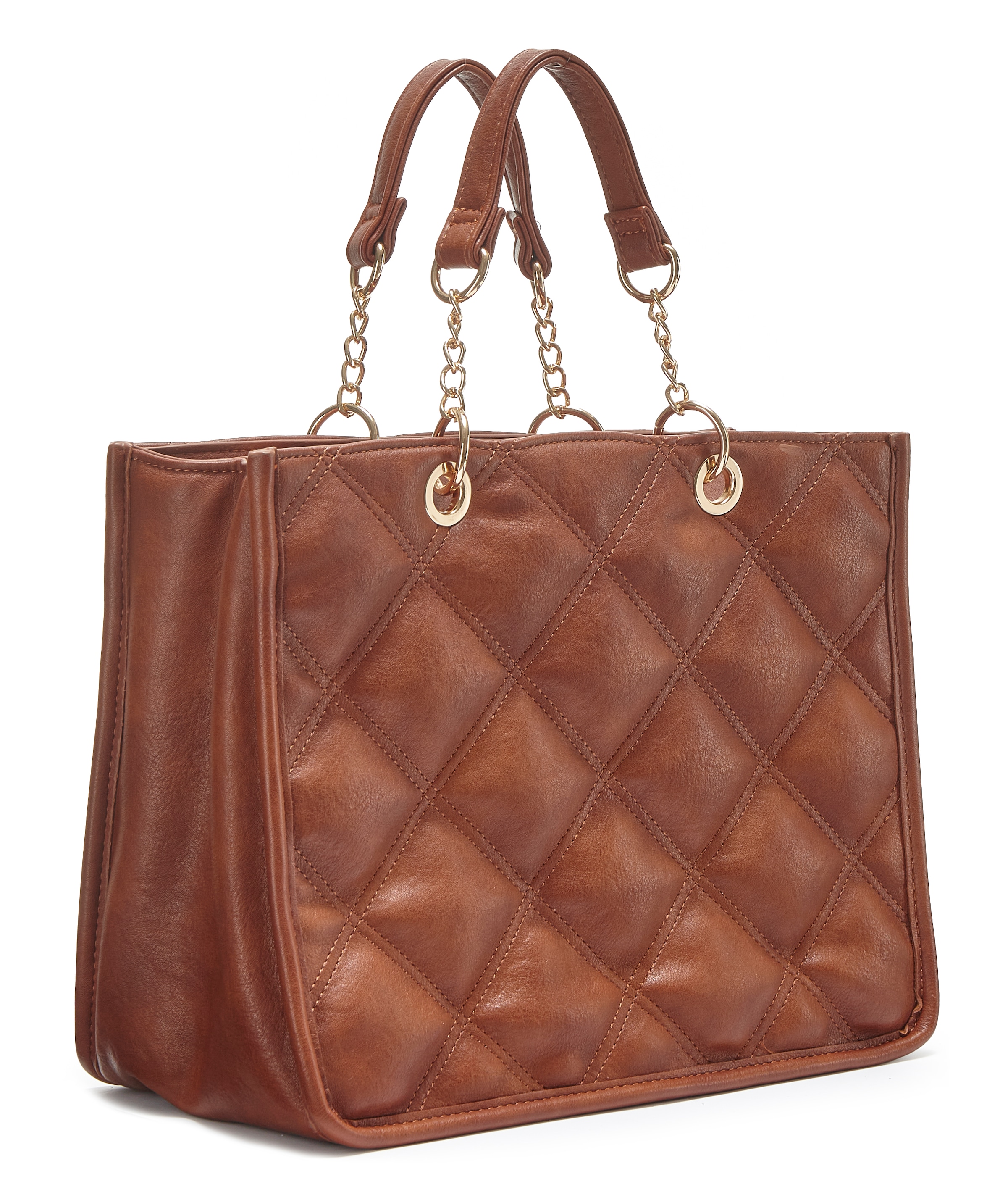 Image of Vivance Handtasche "Henkeltasche" mit Steppung, Schultertasche, Minibag VEGAN