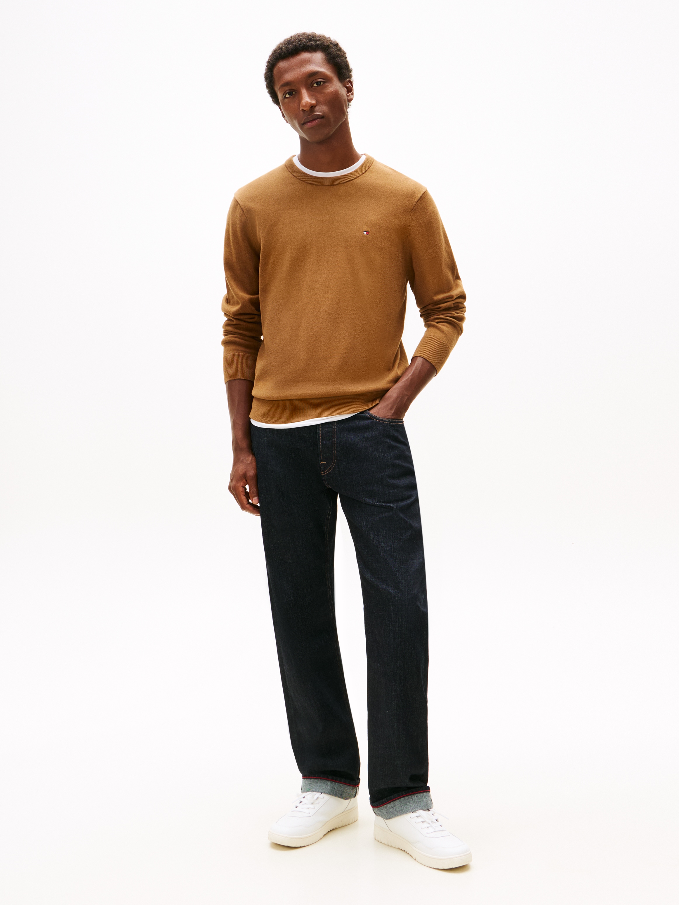 Tommy Hilfiger Pull à col rond »ESSENTIAL COTTON« Crewneck Regular Fit Premium Mode