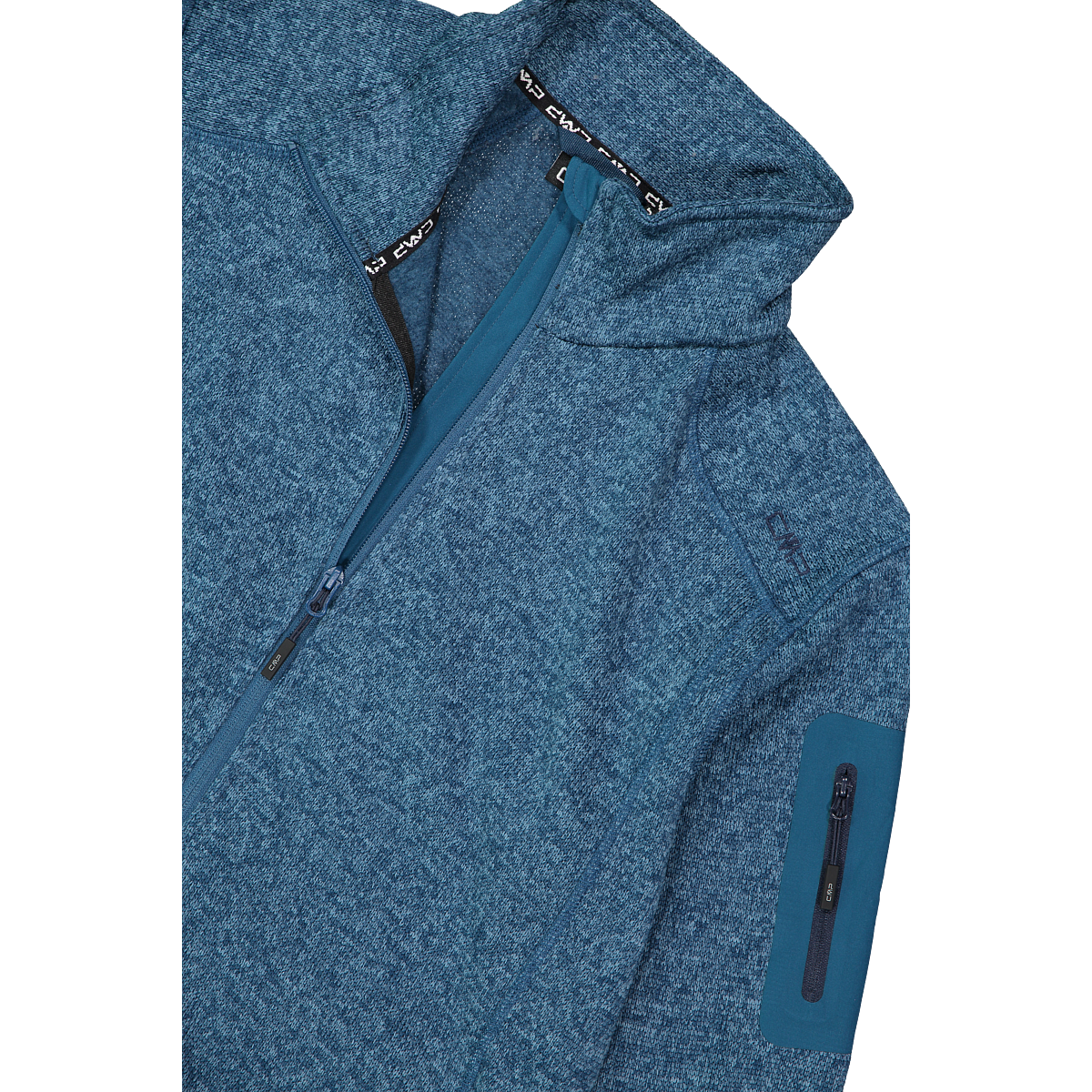 CMP Strickfleecejacke »MAN JACKET« ohne Kapuze mit hochschliessendem Kragen, atmungsaktiv, wasserabweisend