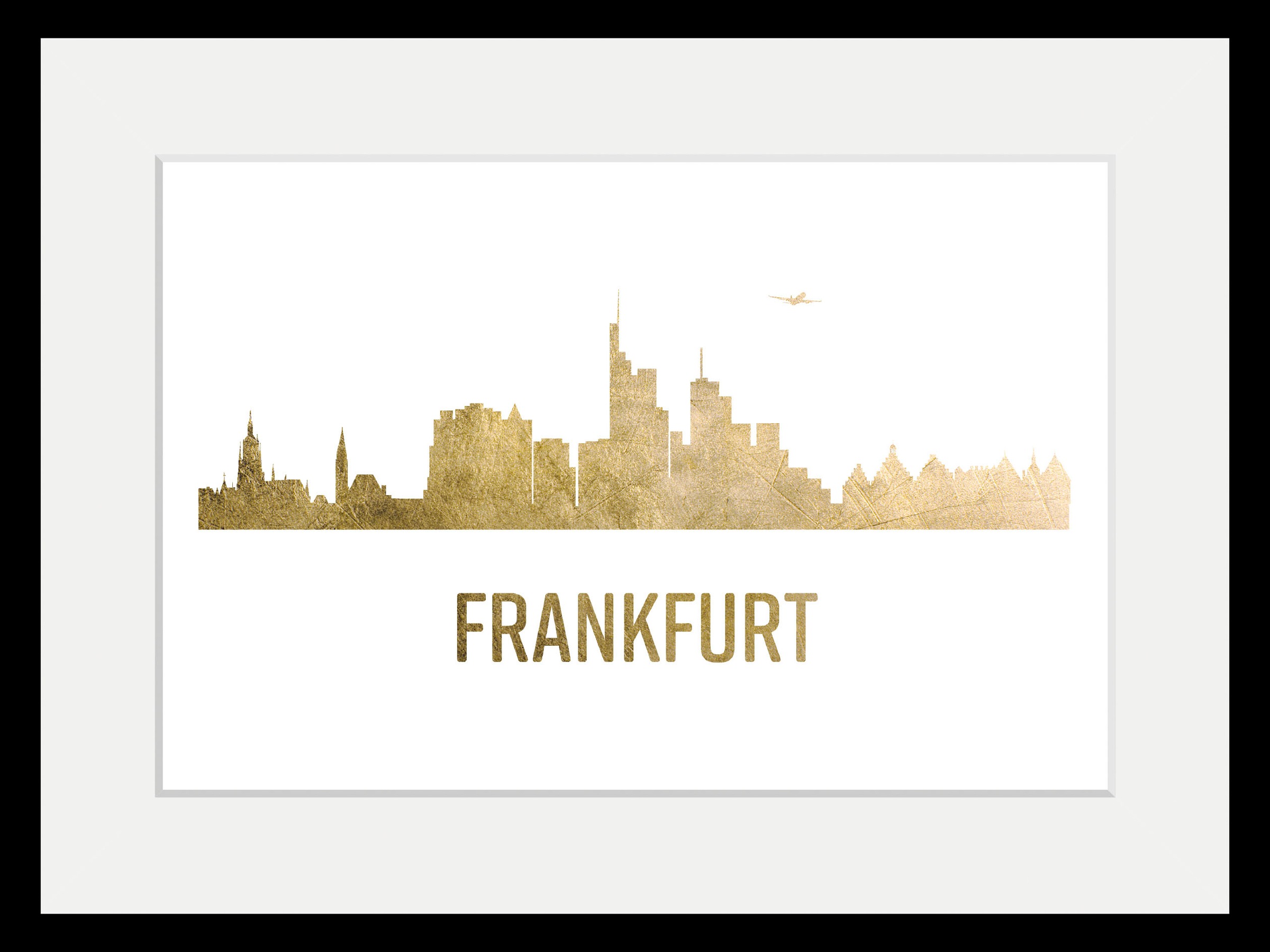 Image of queence Bild »Frankfurt Skyline GOLD«, Städte, (1 St.) bei Ackermann Versand Schweiz