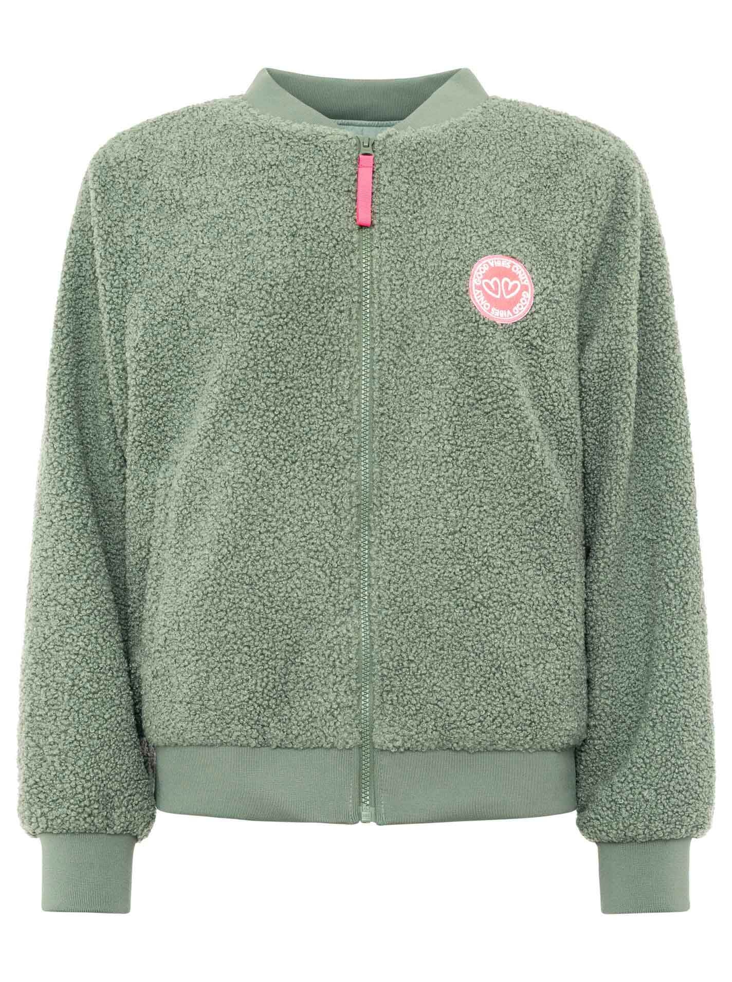 Zwillingsherz Veste bomber »"Good Vibes"« ohne Kapuze grosse Herzen auf dem Rücken