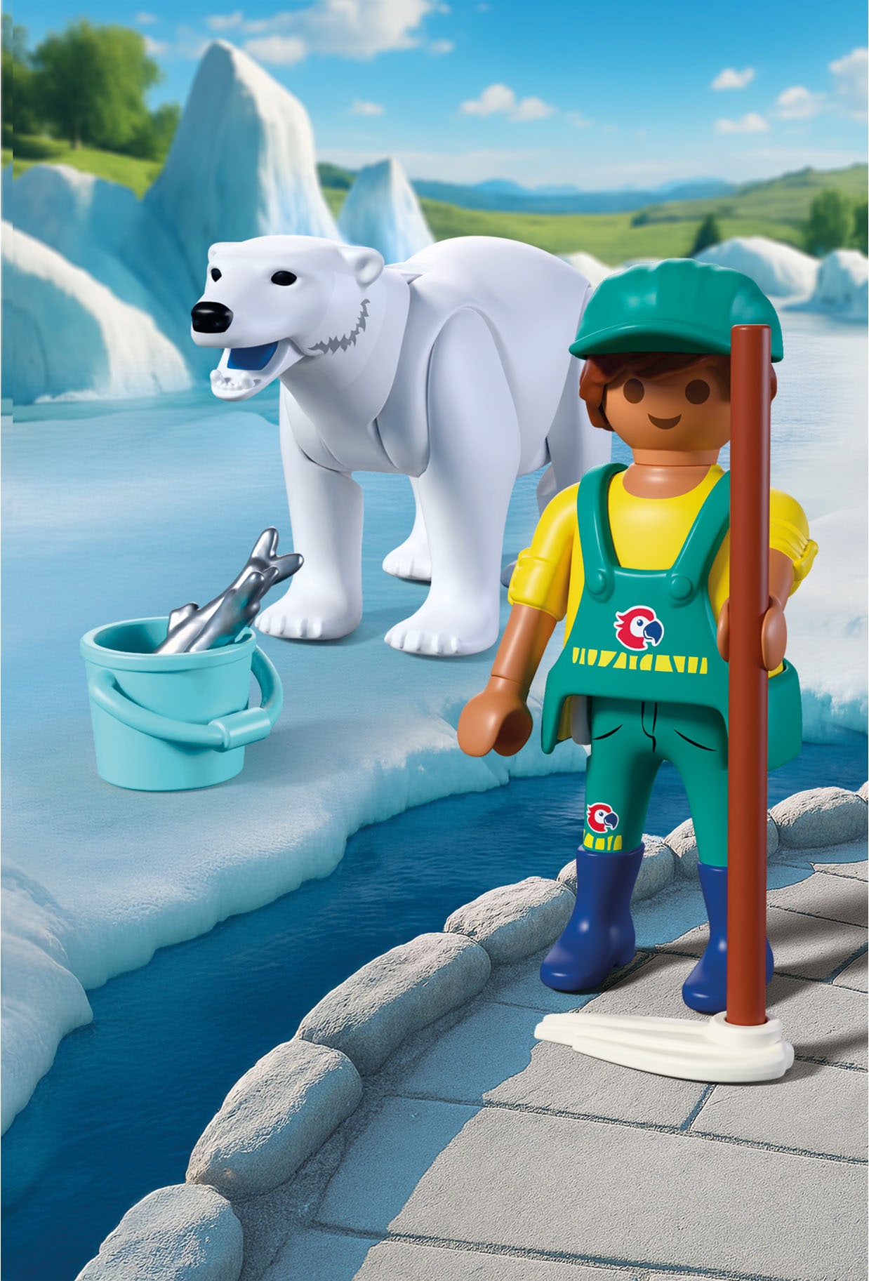 Playmobil® Jeu de construction »Zoo: Eisbär und Pfleger (72090), Animals & Friends« Made in Europe
