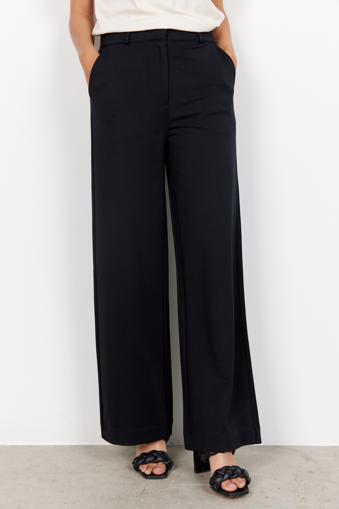 Image of soyaconcept Anzughose "SC-DANIELA 9" aus Polyester, Viskose und Elasthan, weite Beinform, pflegeleicht