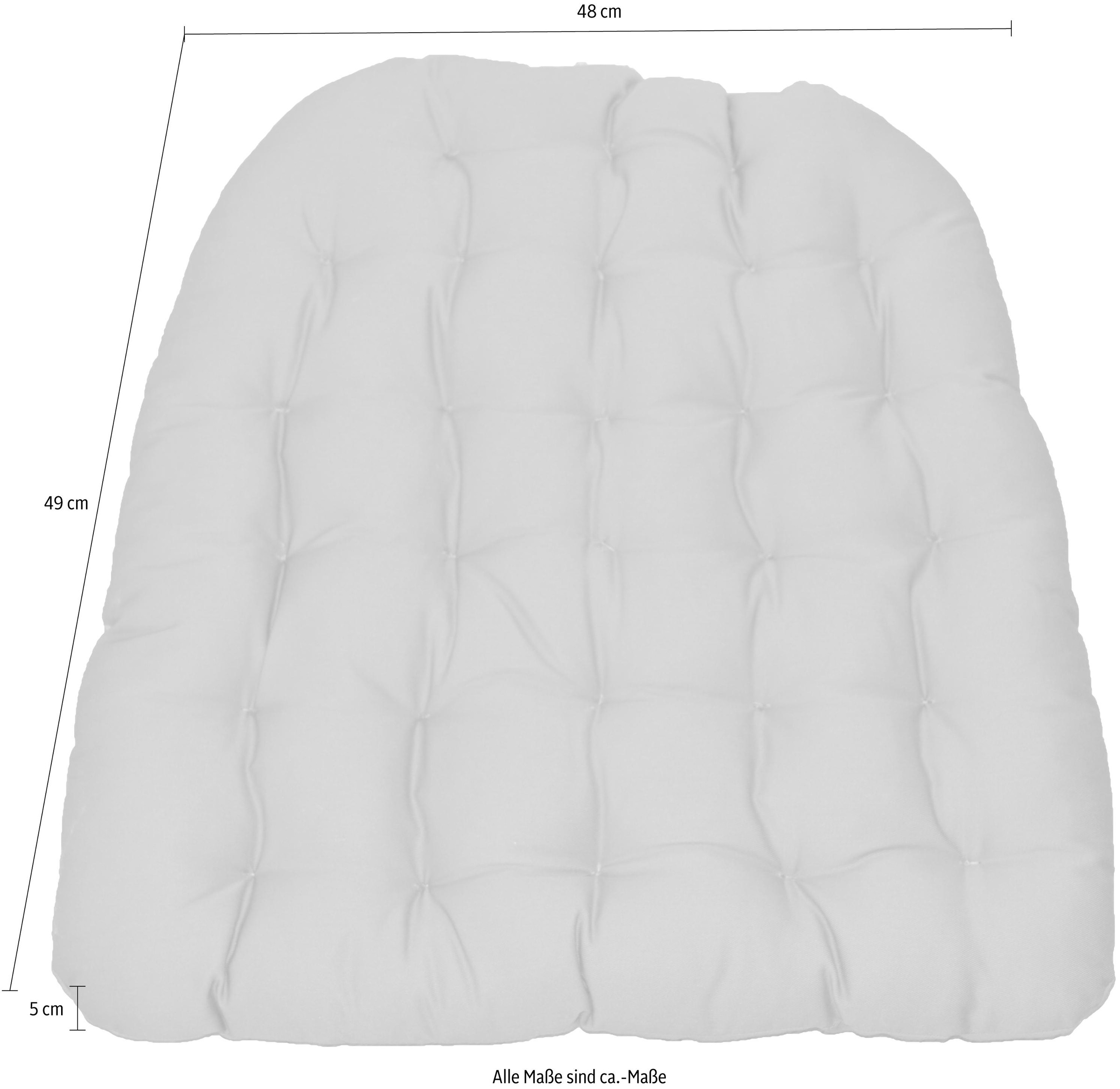 HOFMANN LIVING AND MORE Coussin d'assise cremefarbener Stoffbezug