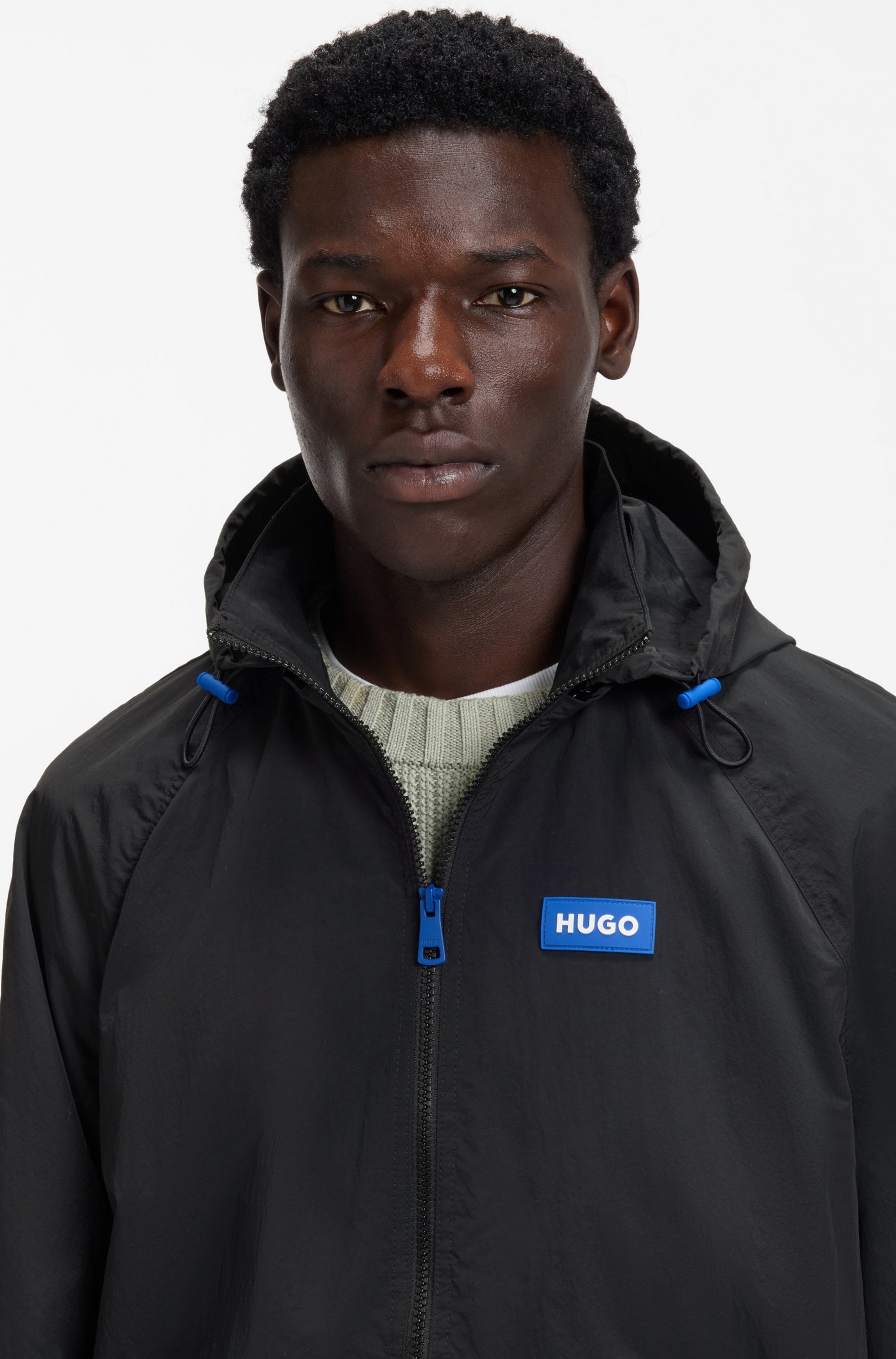 HUGO Coupe-vent »Bento2611« mit Kapuze abnehmbare Kapuze, Regular Fit, wasserabweisend