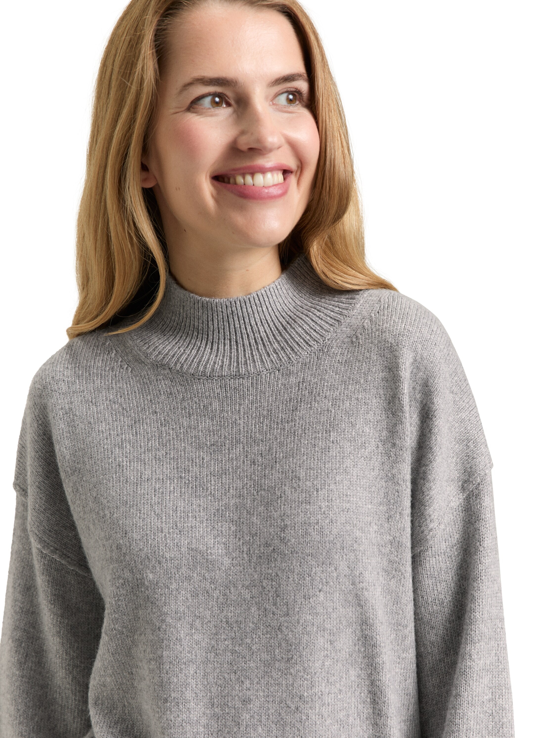 TOM TAILOR Pull en tricot avec bord-côte côtelé