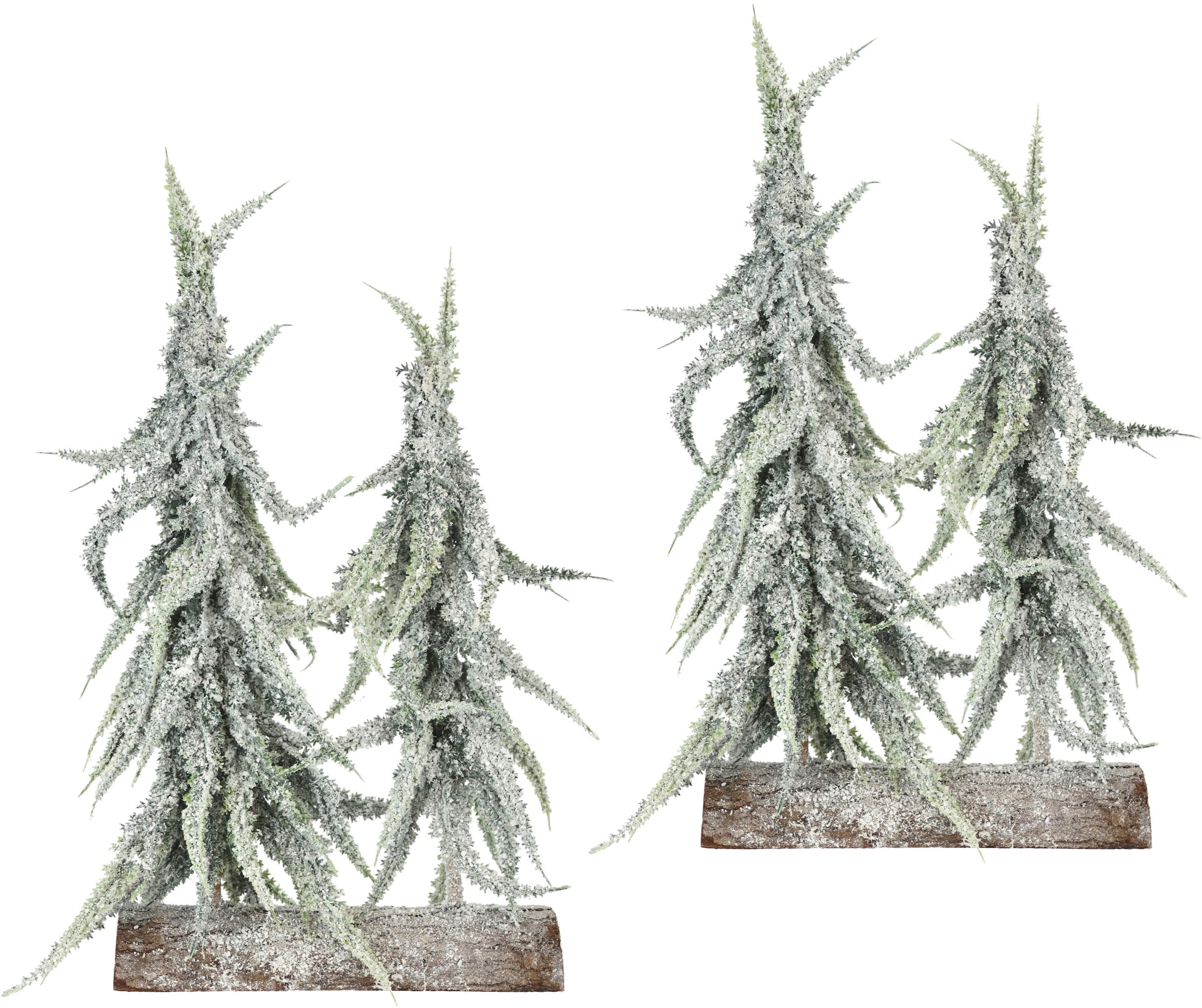 I.GE.A. Dekobaum »Weihnachtsdeko, Weihnachtsbaum« Tannenbaum auf Rinde 34 cm