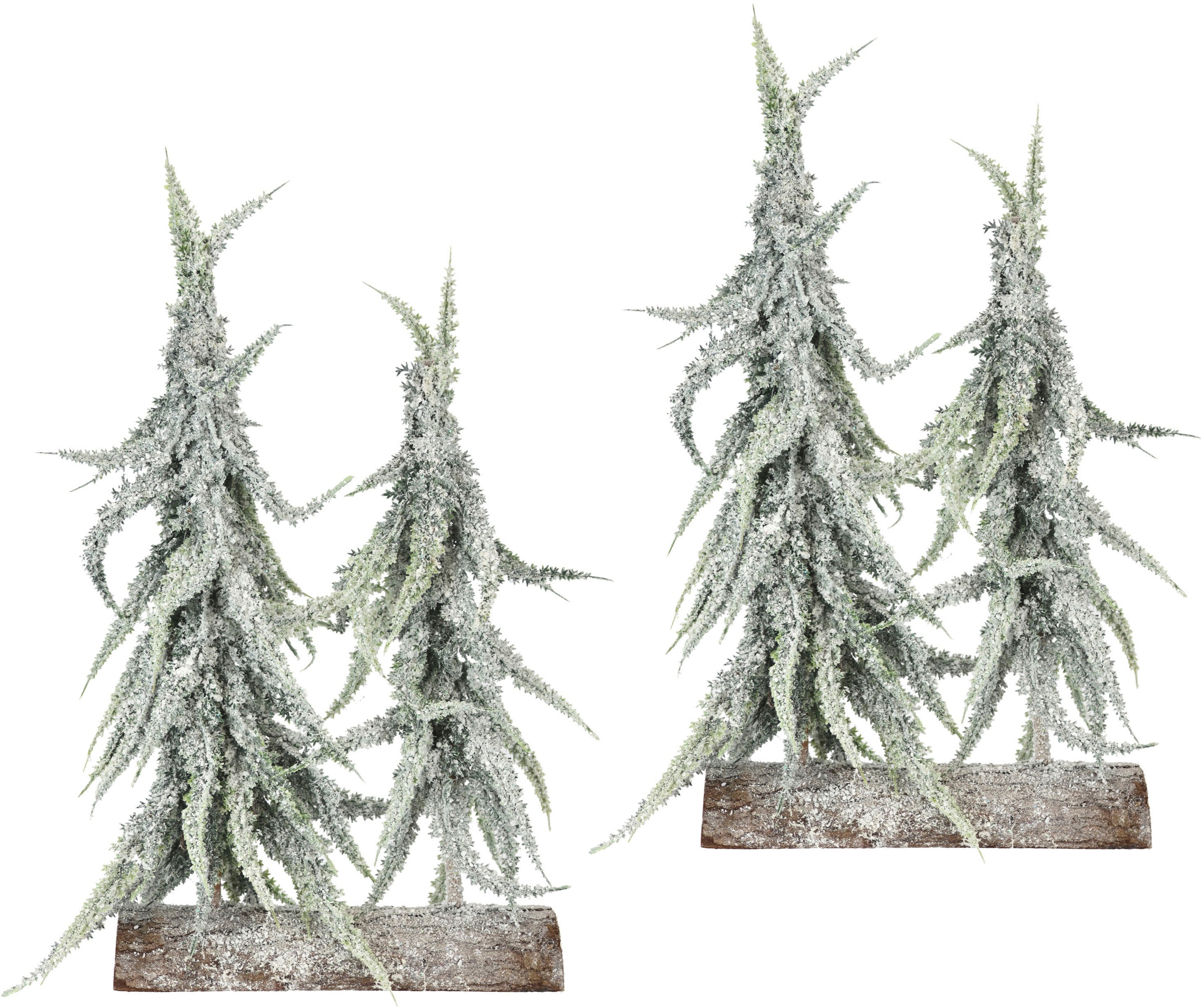 I.GE.A. Dekobaum "Weihnachtsdeko, Weihnachtsbaum" Tannenbaum auf Rinde 34 cm