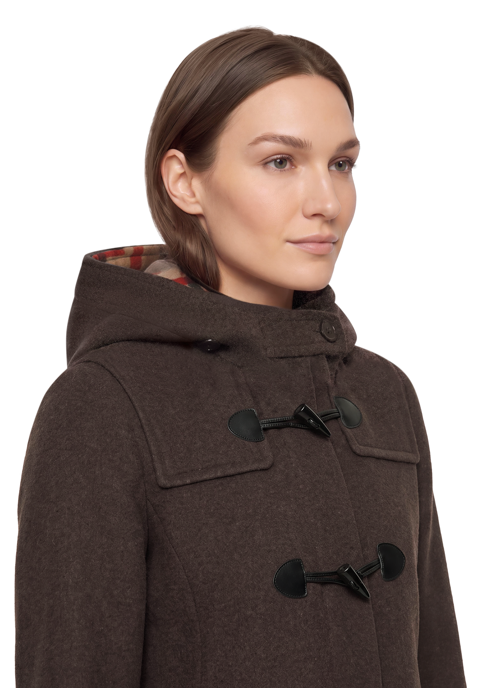 Gil Bret Dufflecoat duffle-coat avec capuche et doublure à carreaux