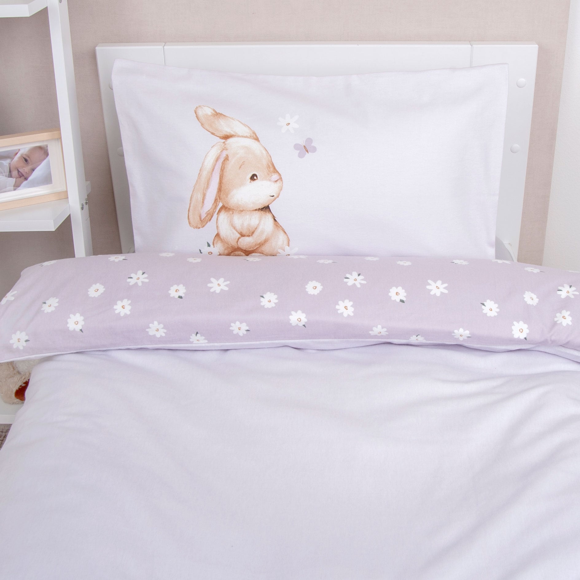 Baby Best Babybettwäsche »BabyBest Flower Bunny« 2 Stk. Flanellbettwäsche