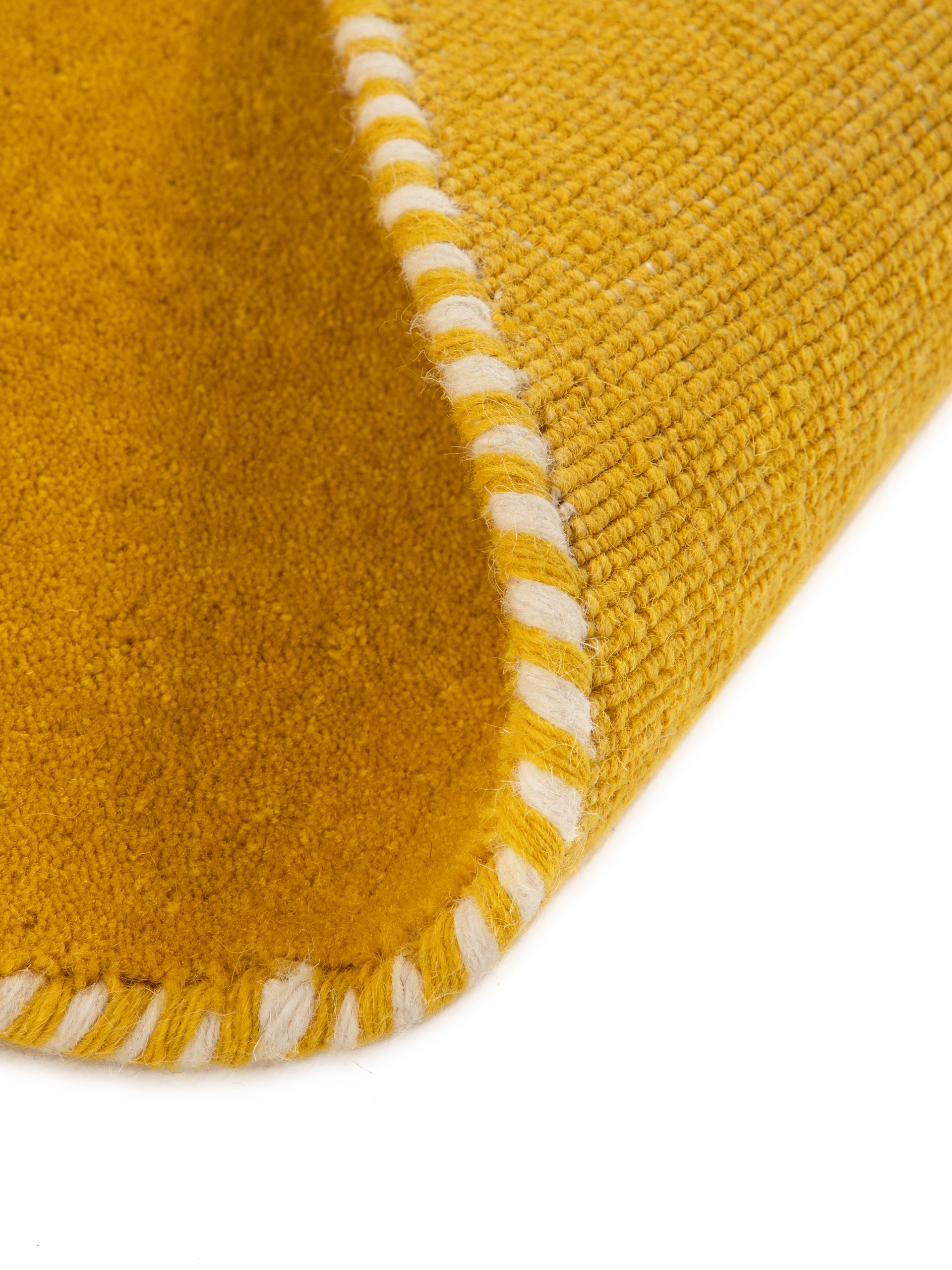 carpetfine Wollteppich »Gabbeh Lola Uni« rund 14 mm Höhe mit natürlichem Pflanzenmaterial von Hand gewebt, auch als Läufer