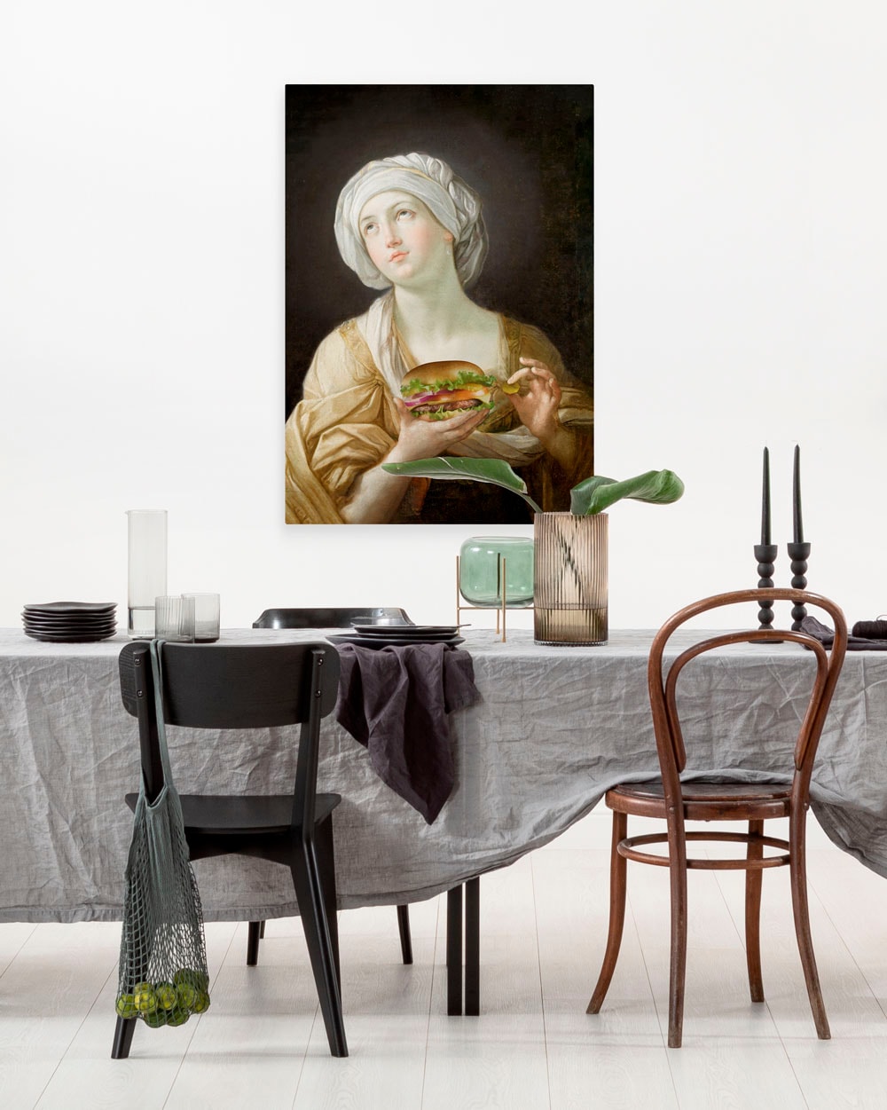 Image of Komar Leinwandbild "Heal-thy Burger - Grösse 60 x 90 cm" Natur 1 Stk. tlg. Keilrahmenbild mi Echtholzrahmen