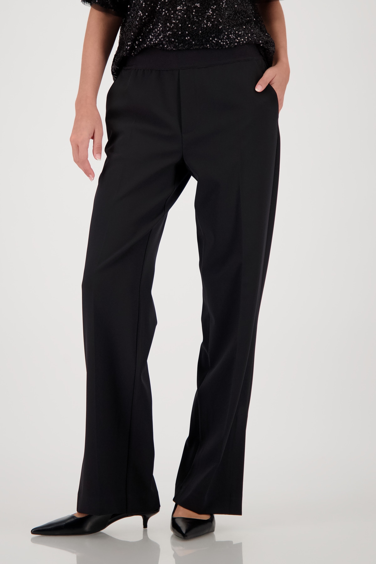 Image of Monari Schlupfhose "Hose Schlupf Bügelfalte" Regular fit