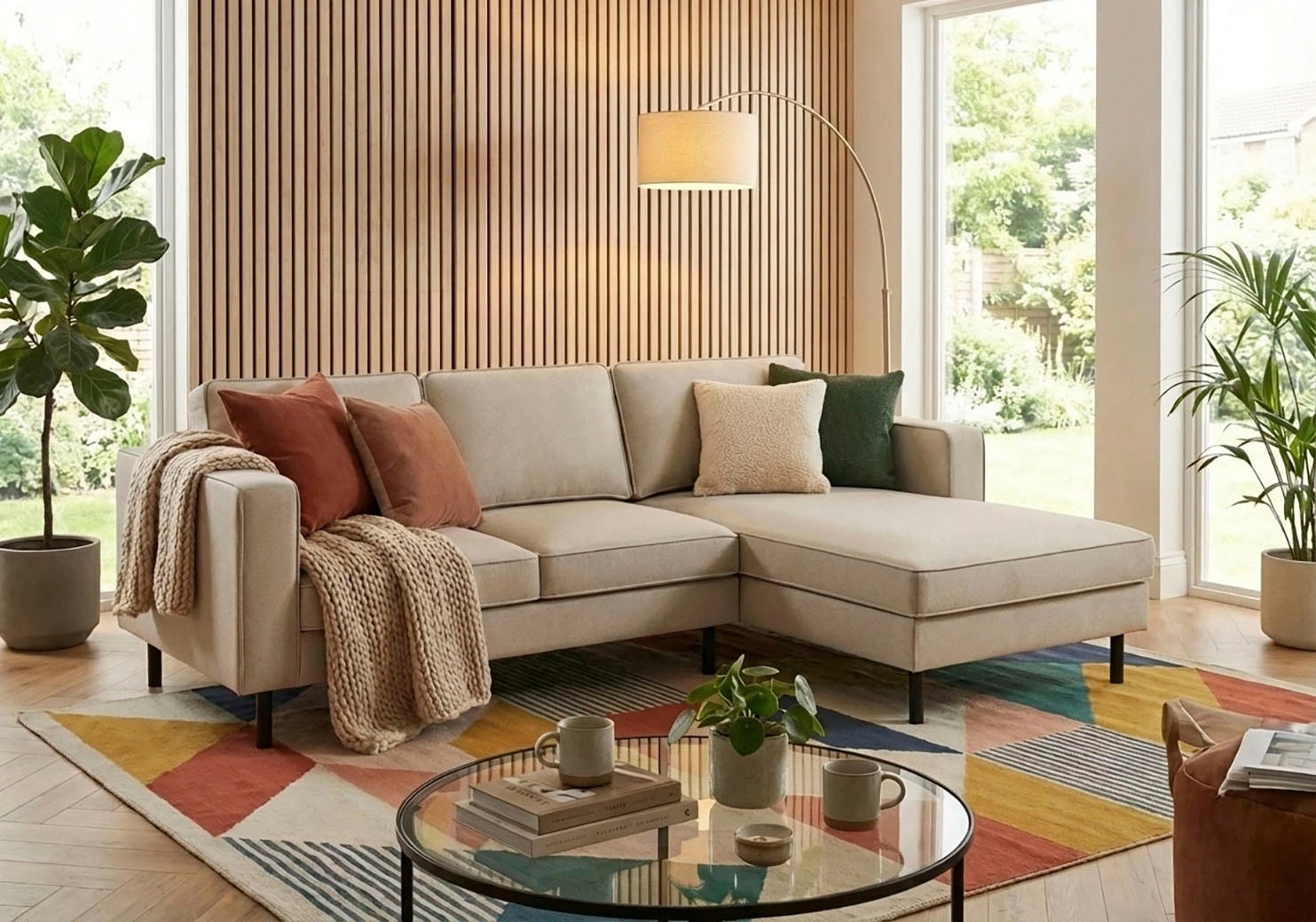 TRENDMANUFAKTUR Ecksofa »Watkins Couch wahlweise mit Schlaffunktion und Bettkasten,auch in Cord« Recamiere beidseitig montierbar, Sofa in L-Form, Breite 232 cm