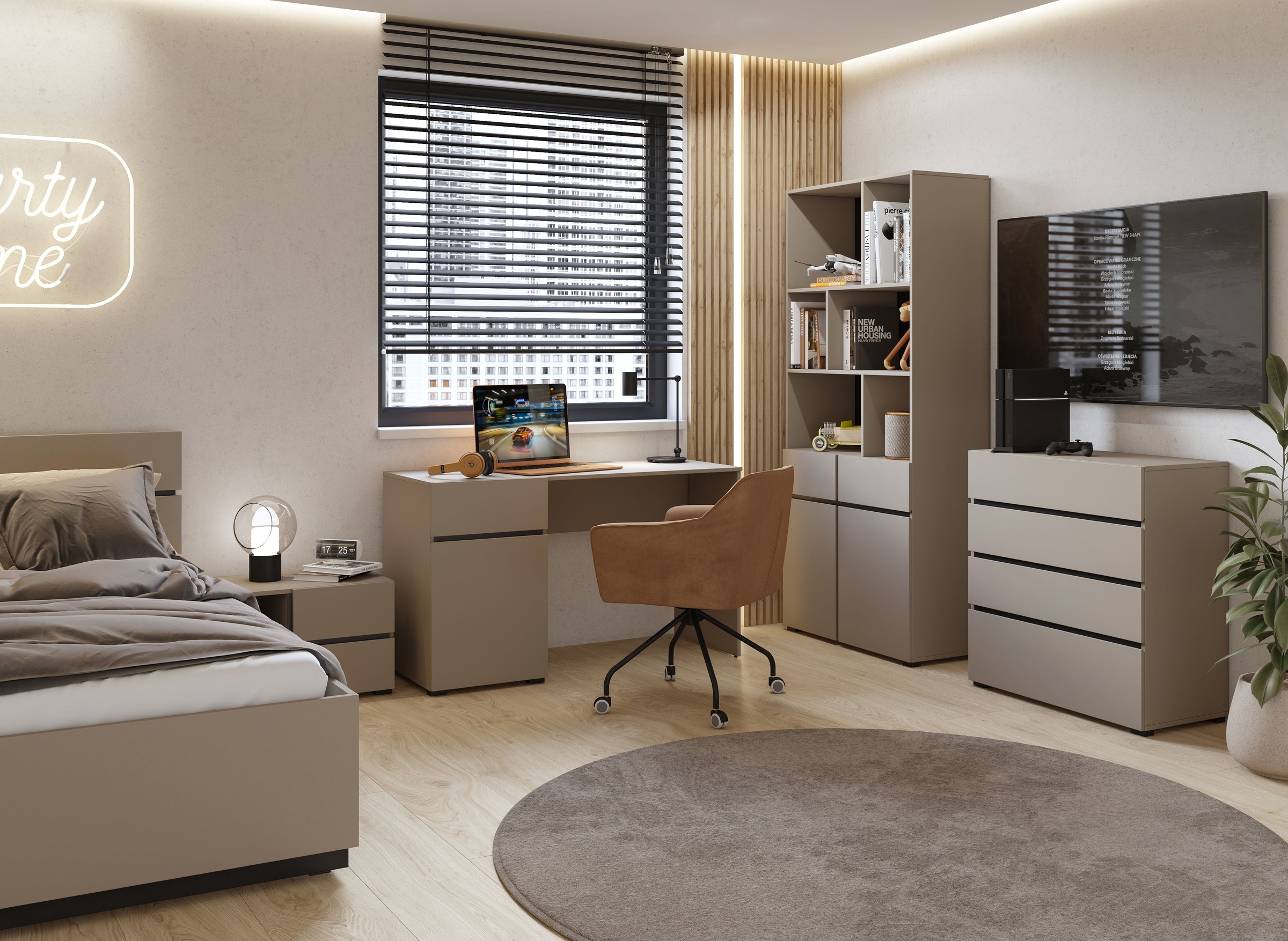 GOODproduct Aktenschrank »Cross, Breite 85 cm, modernem grifflose Standregal, Bücherregal« Standregal mit 6 offene Fächern, 2 Schubladen und 2 Türen, Büroregal