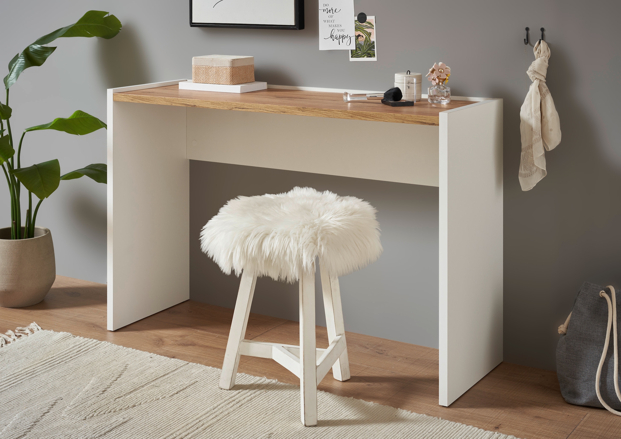 INOSIGN Konsole »CiTY/GiRON, Konsolentisch, Schminktisch, Schreibtisch, Beistelltisch« in zwei Farben erhältlich, abgesenkte Tischplatte