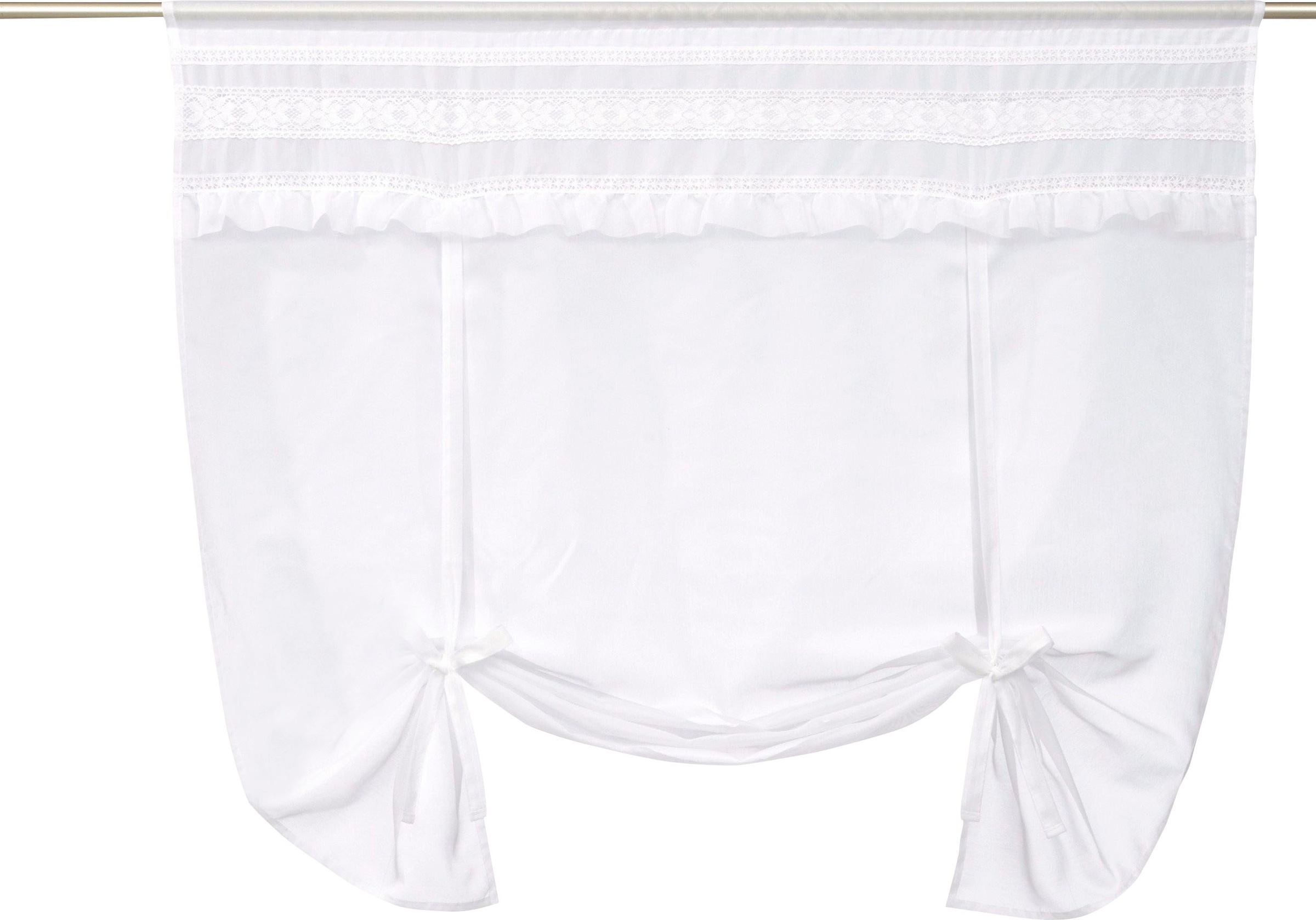 Image of Home affaire Bindegardine »LISA«, (1 St.), transparent, Bindegardine mit echter Spitze bei Ackermann Versand Schweiz