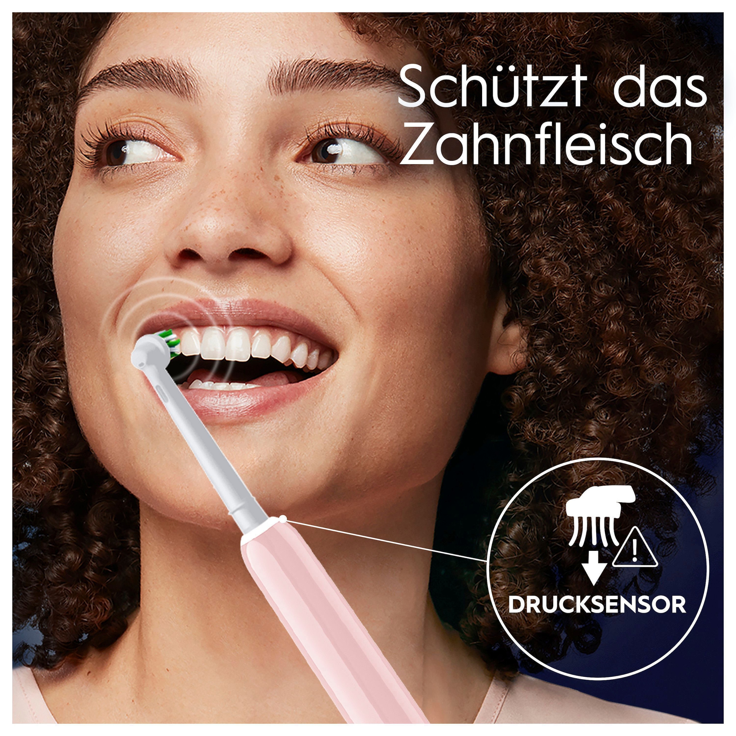 Oral-B Elektrische Zahnbürste »PRO Series 1 Doppelpack«, 2 St. Aufsteckbürsten, Drucksensor