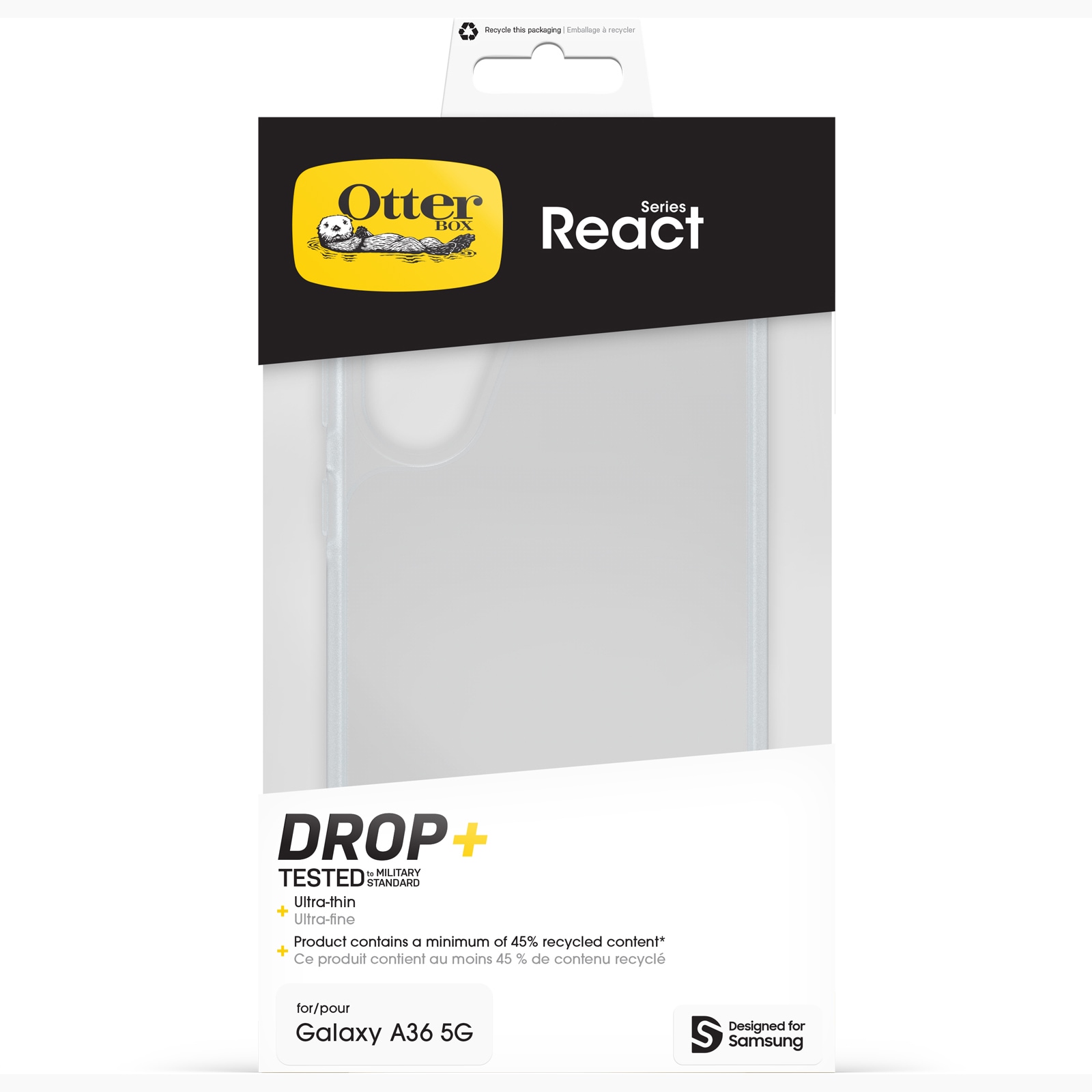 Otterbox Handyhülle »React Series für Samsung Galaxy A36«, Samsung Galaxy A36 5G, Backcover, Schutzhülle, Handyschutzhülle, Case, Schutzcase, stossfest