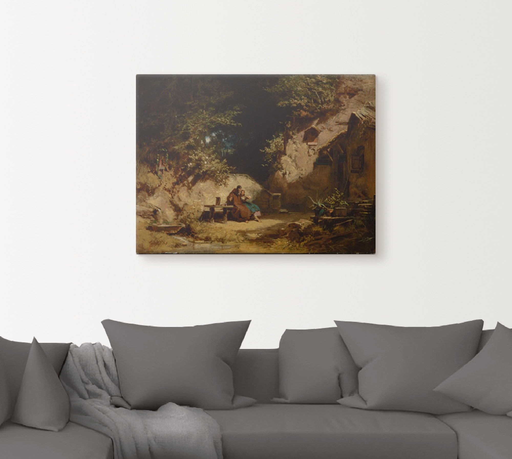 Artland Wandbild »Alter Klausner mit einem jungen Mädchen«, Paar, (1 St.), als Leinwandbild, Wandaufkleber oder Poster in versch. Grössen