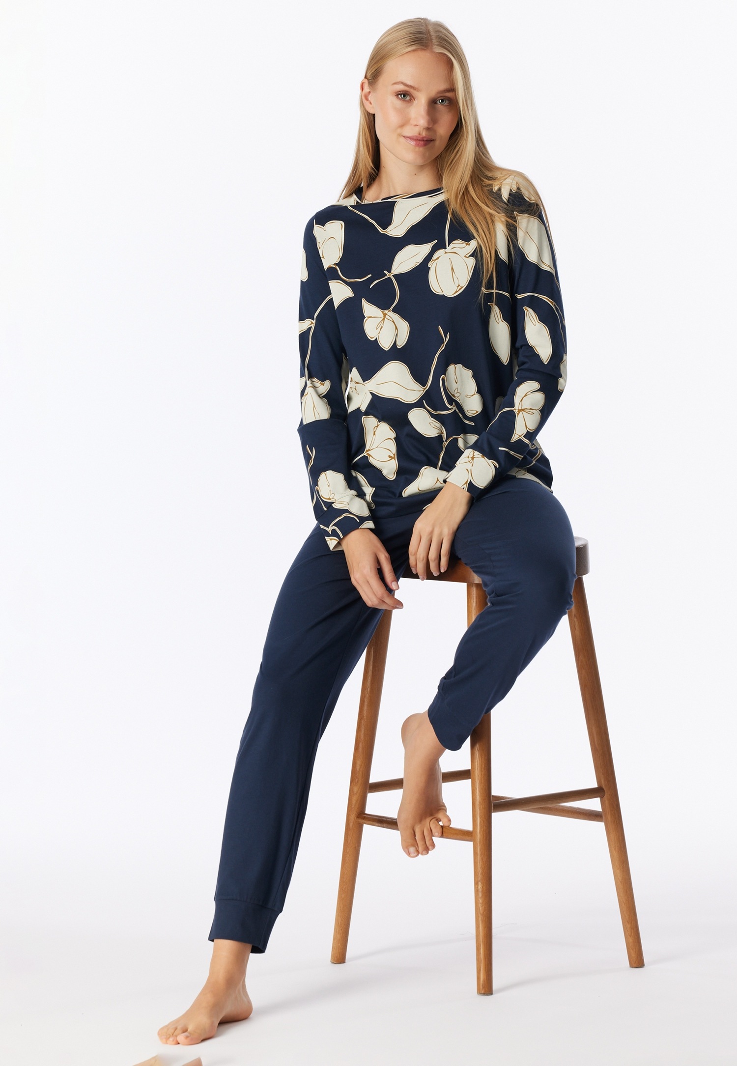 Schiesser Schlafanzug »Comfort Nightwear« 2 mit rundem Halsausschnitt