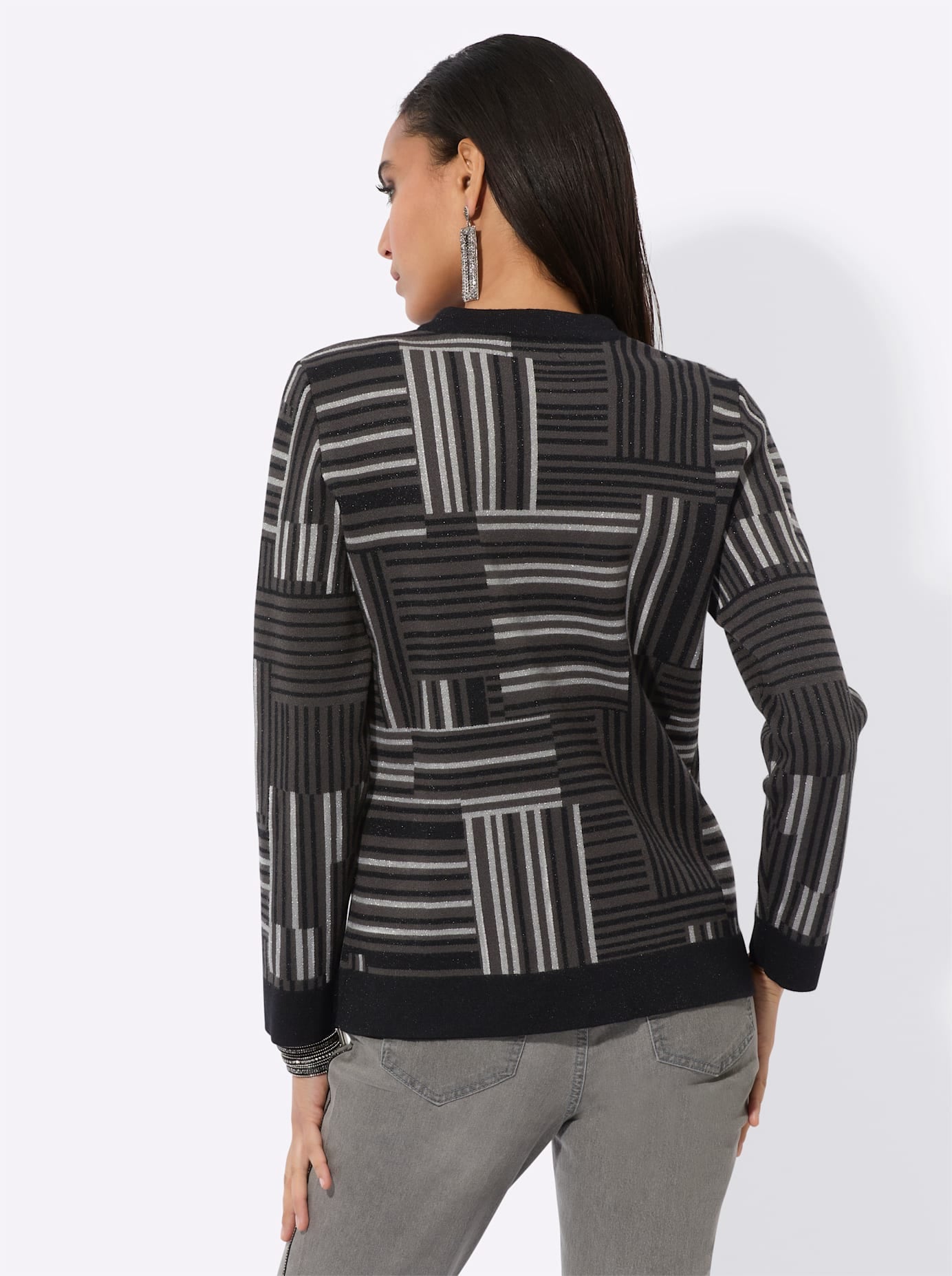 creation L Jacquardstrickjacke