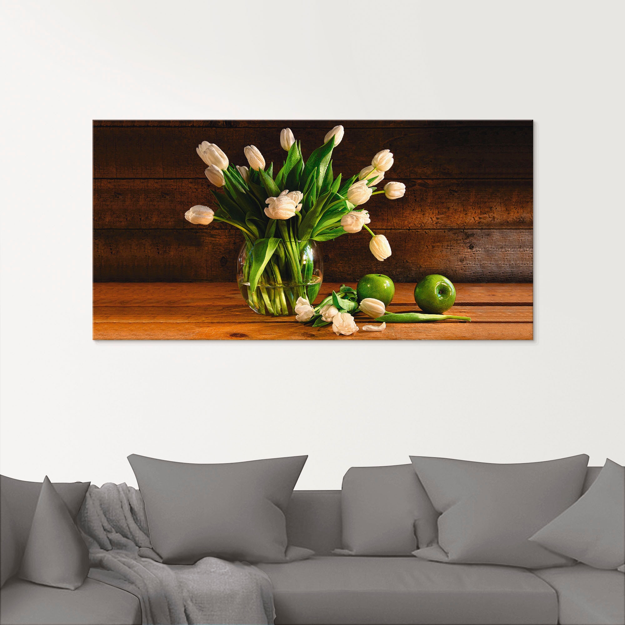 Artland Glasbild »Tulpen in Glasvase« Blumen 1 Stk. tlg. in verschiedenen Grössen